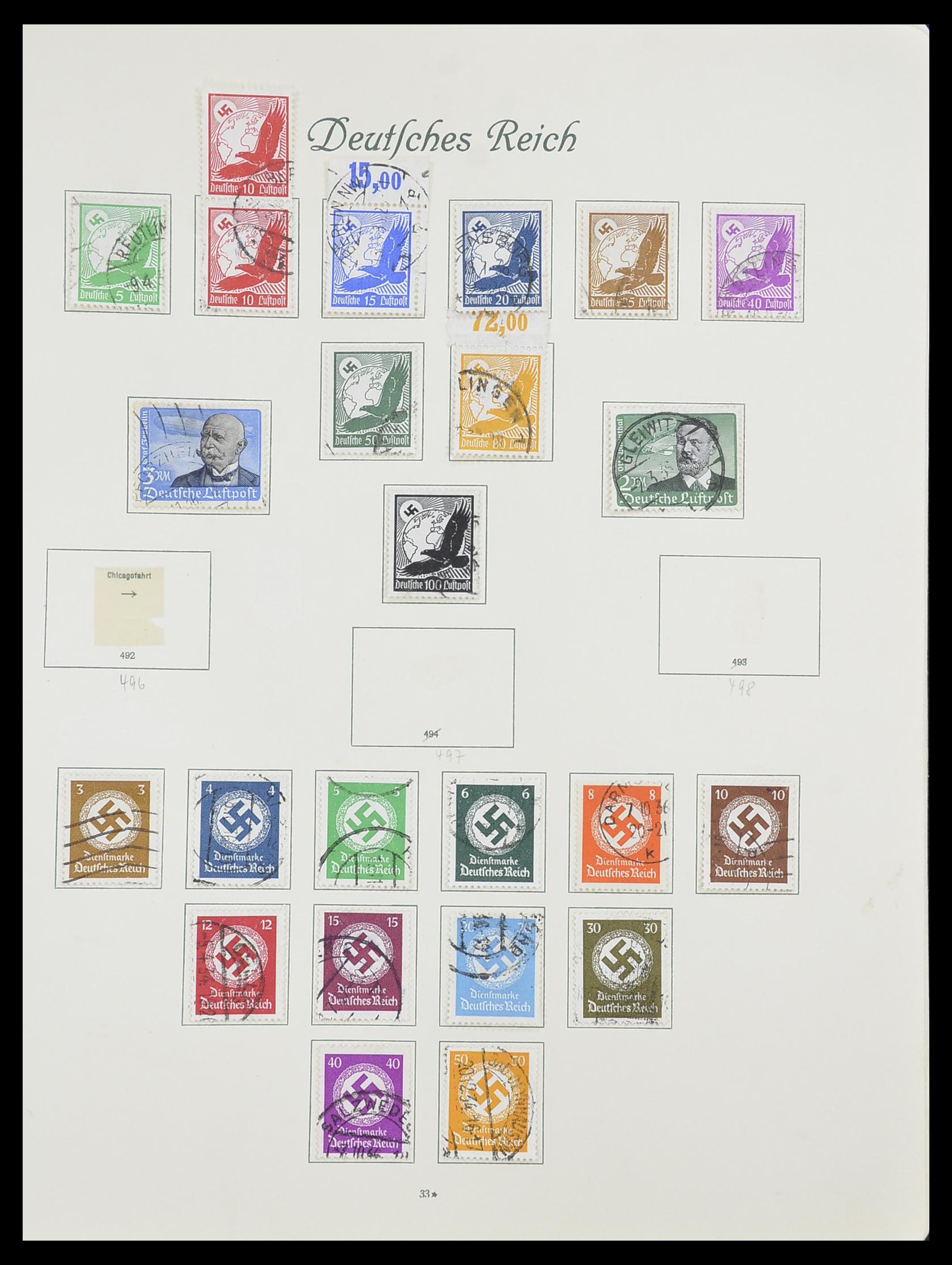 33635 032 - Postzegelverzameling 33635 Duitse Rijk 1872-1945.