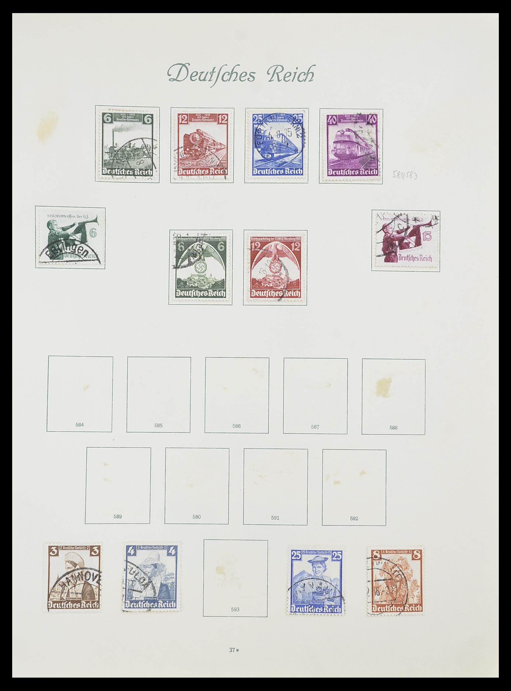 33635 036 - Postzegelverzameling 33635 Duitse Rijk 1872-1945.
