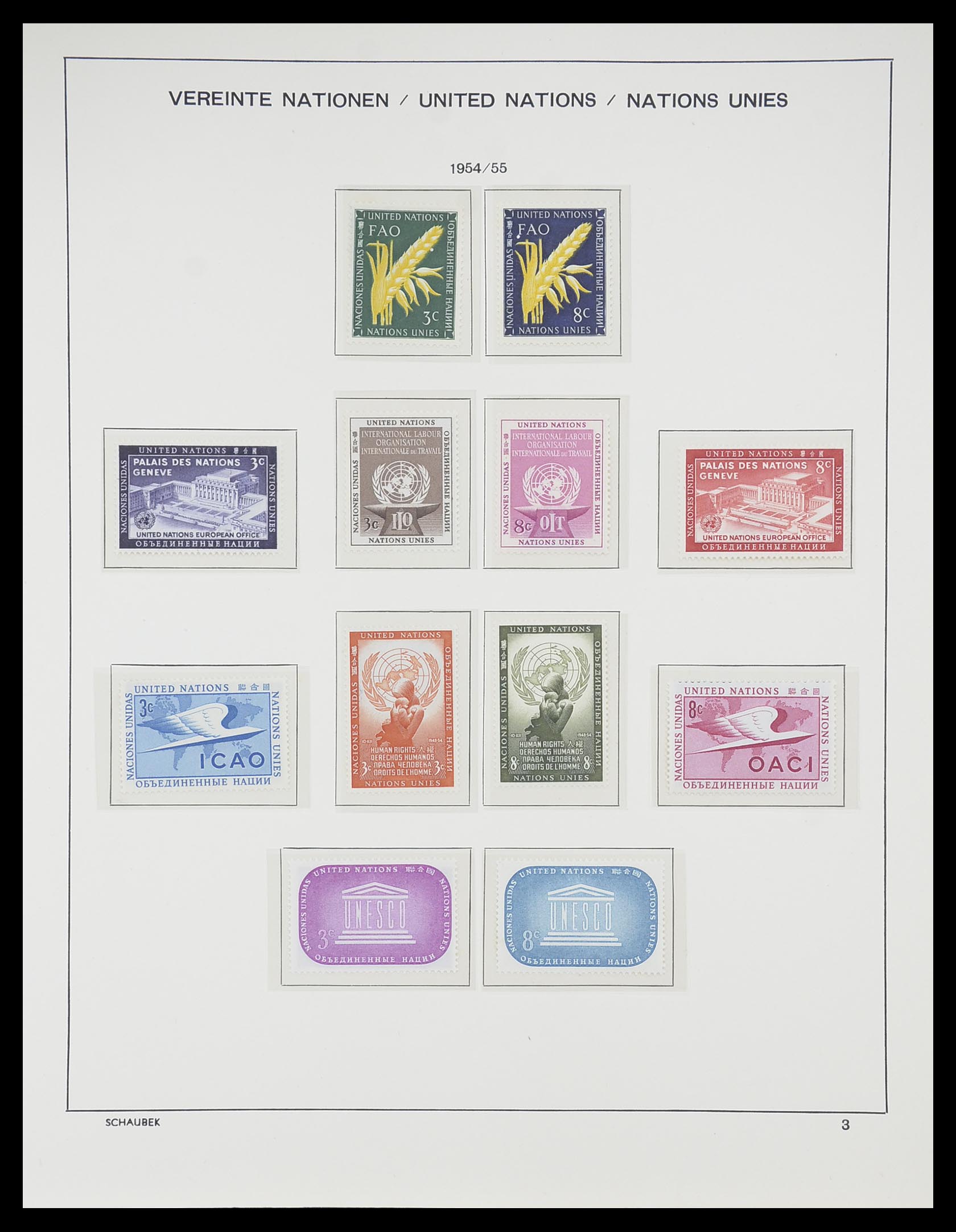 33637 003 - Postzegelverzameling 33637 Verenigde Naties 1951-2005.