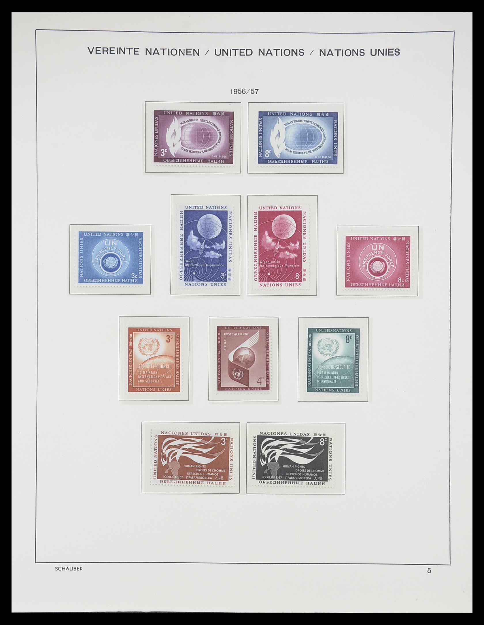 33637 005 - Postzegelverzameling 33637 Verenigde Naties 1951-2005.