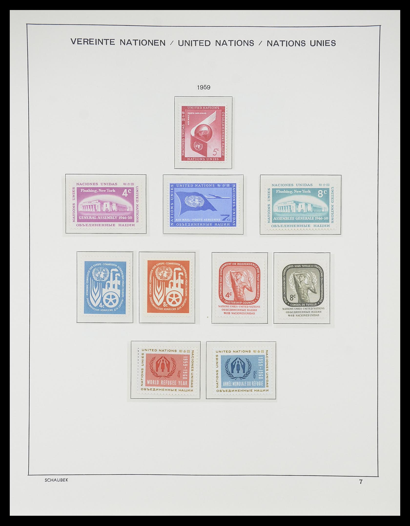 33637 007 - Postzegelverzameling 33637 Verenigde Naties 1951-2005.