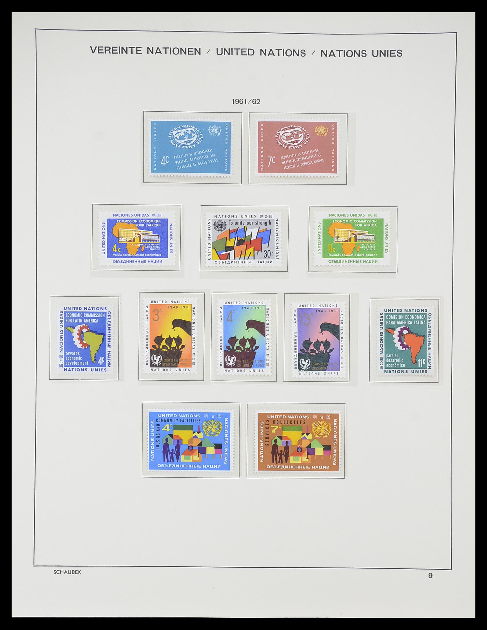 33637 010 - Postzegelverzameling 33637 Verenigde Naties 1951-2005.
