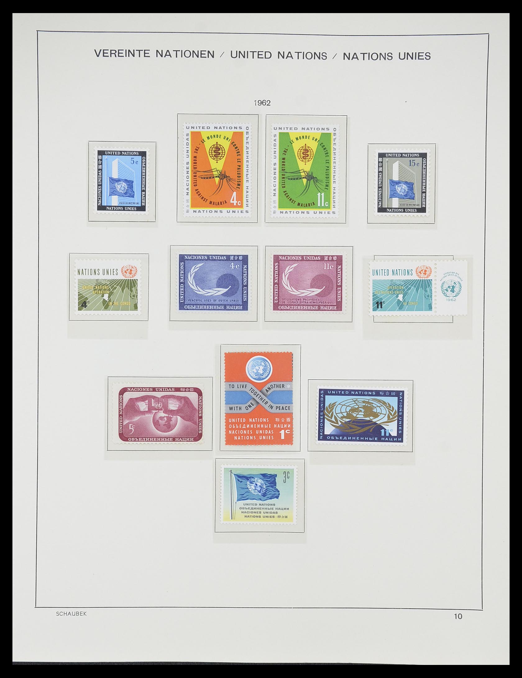 33637 011 - Postzegelverzameling 33637 Verenigde Naties 1951-2005.