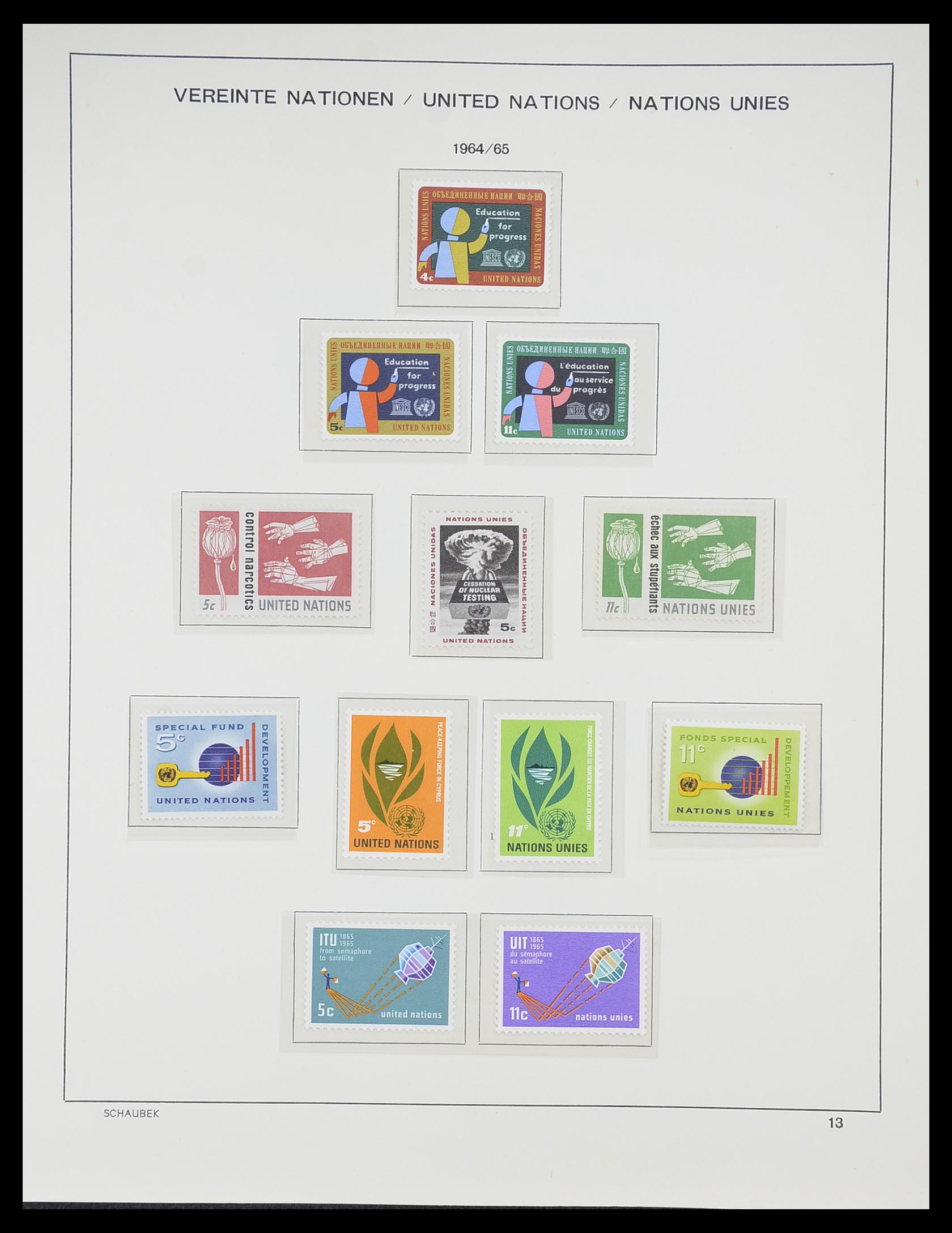 33637 014 - Postzegelverzameling 33637 Verenigde Naties 1951-2005.