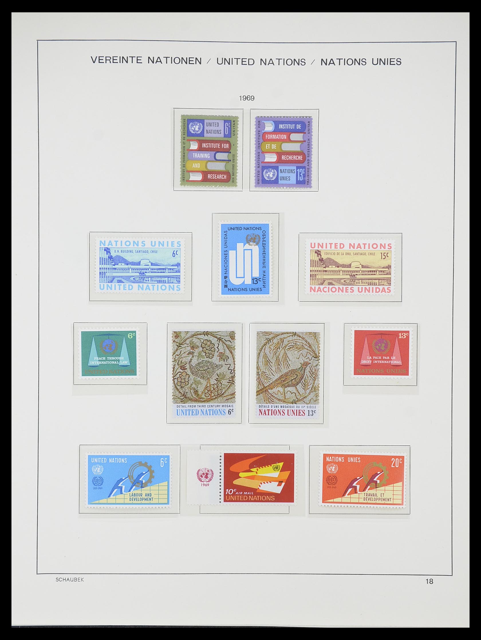 33637 020 - Postzegelverzameling 33637 Verenigde Naties 1951-2005.