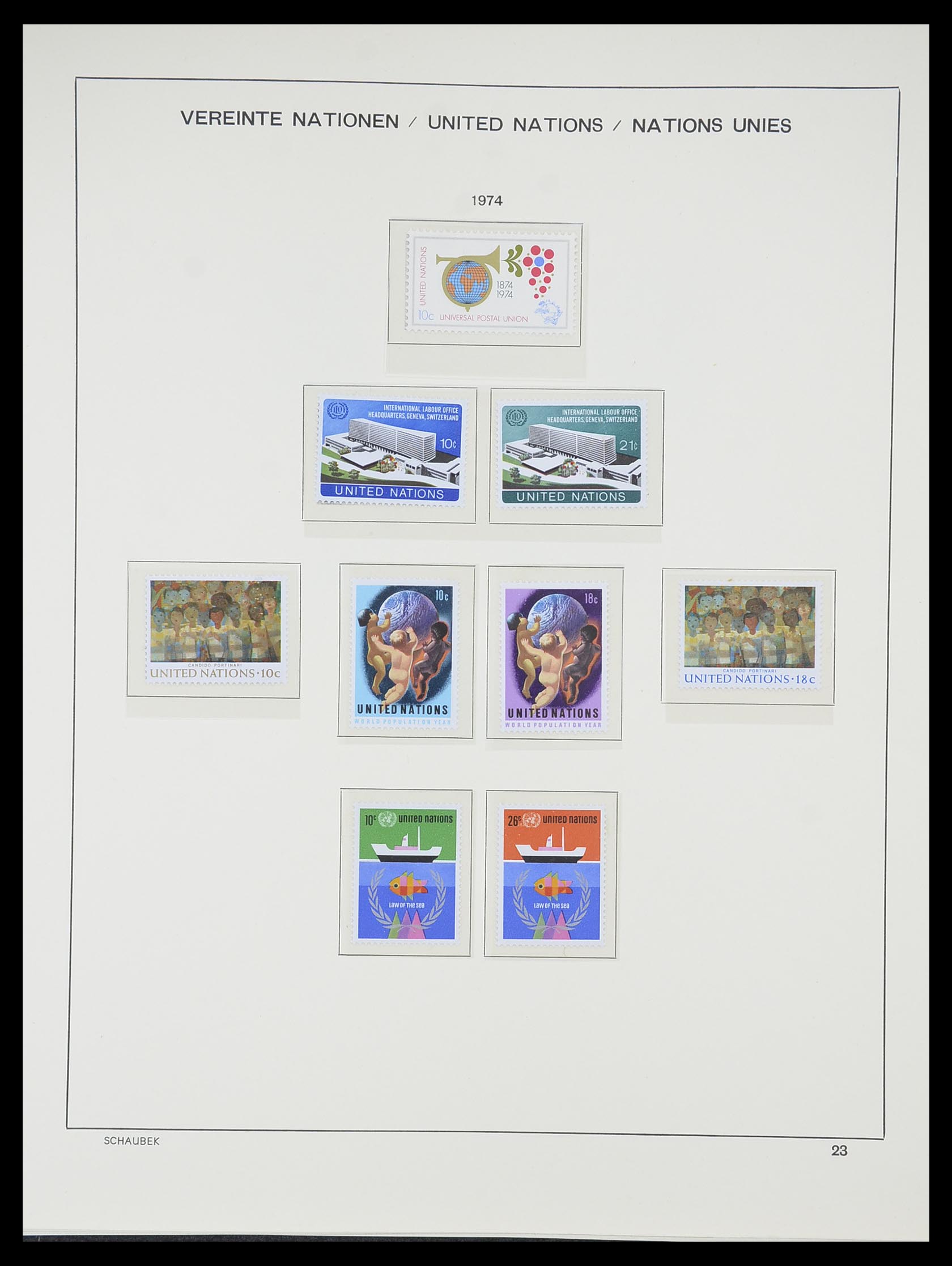 33637 026 - Postzegelverzameling 33637 Verenigde Naties 1951-2005.