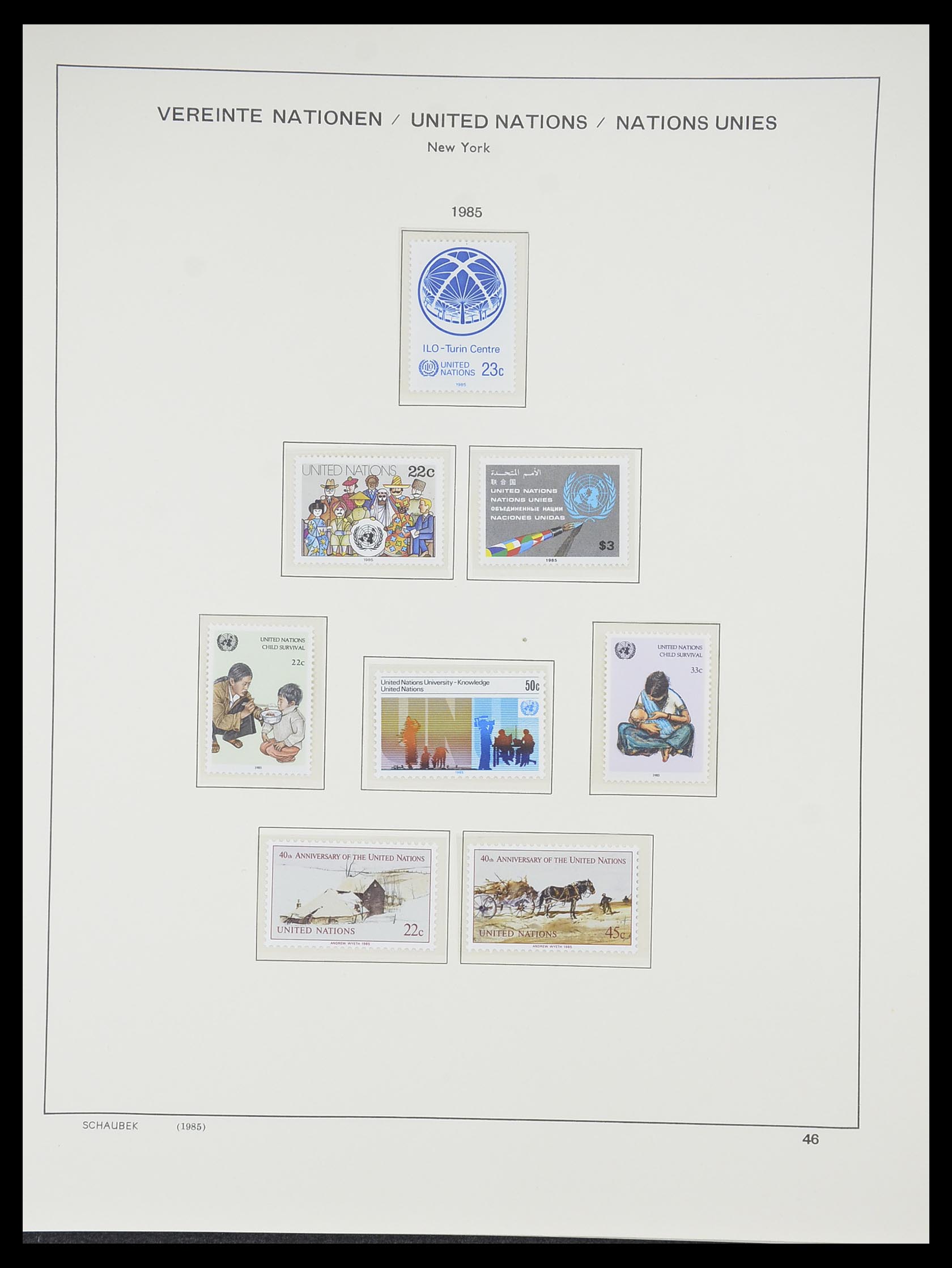 33637 077 - Stamp collection 33637 United Nations 1951-2005.