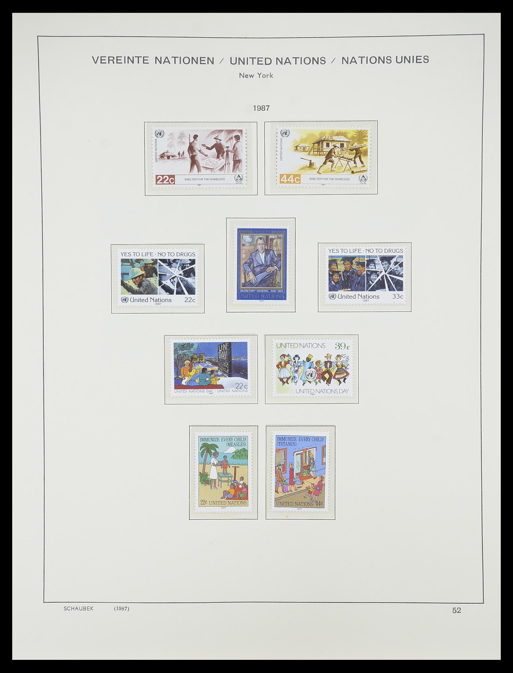 33637 093 - Stamp collection 33637 United Nations 1951-2005.