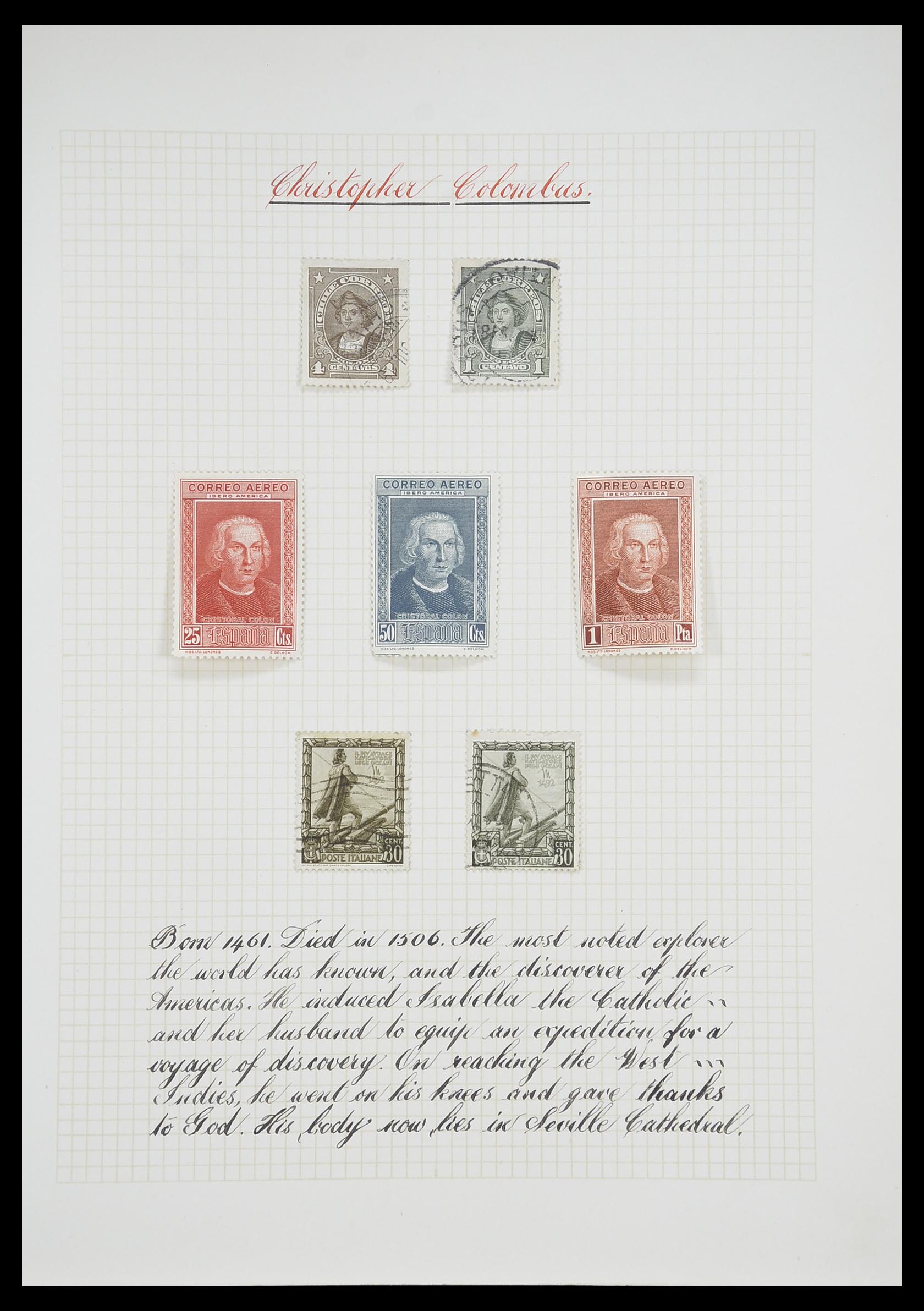 33657 0013 - Postzegelverzameling 33657 Motief Religie 1900-1990.
