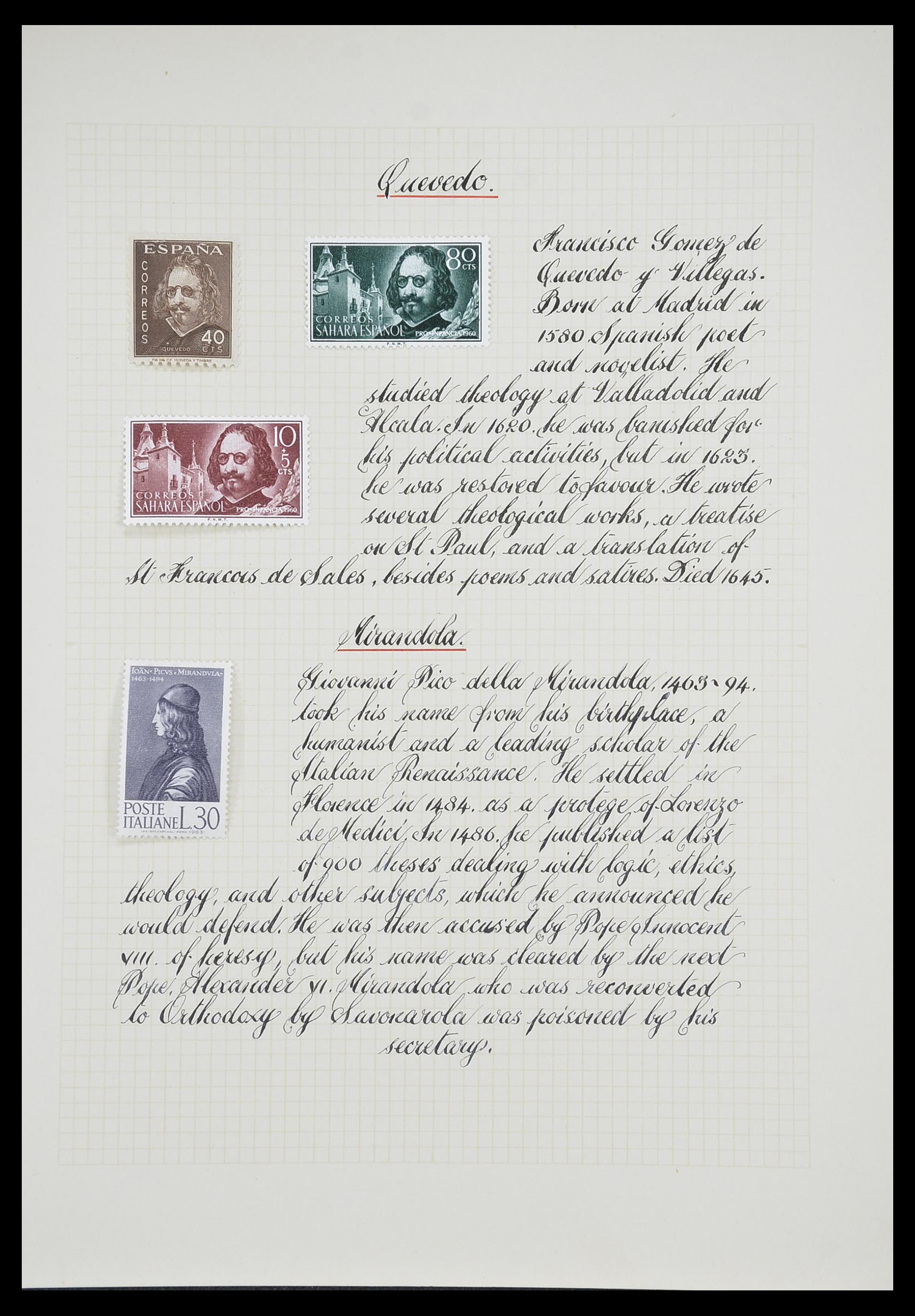 33657 0051 - Postzegelverzameling 33657 Motief Religie 1900-1990.