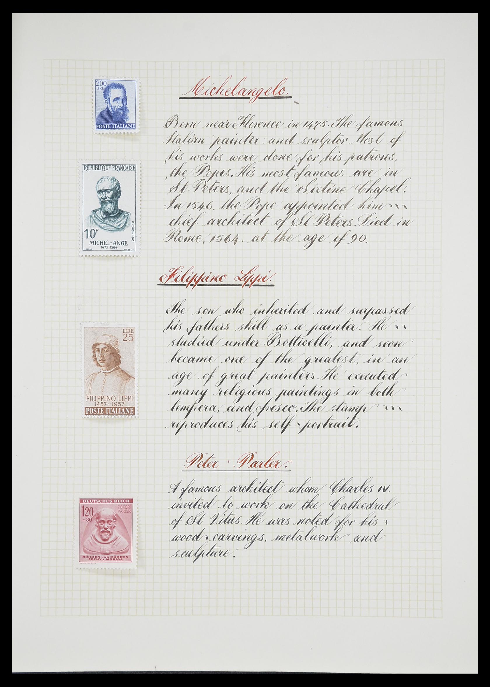 33657 0054 - Postzegelverzameling 33657 Motief Religie 1900-1990.