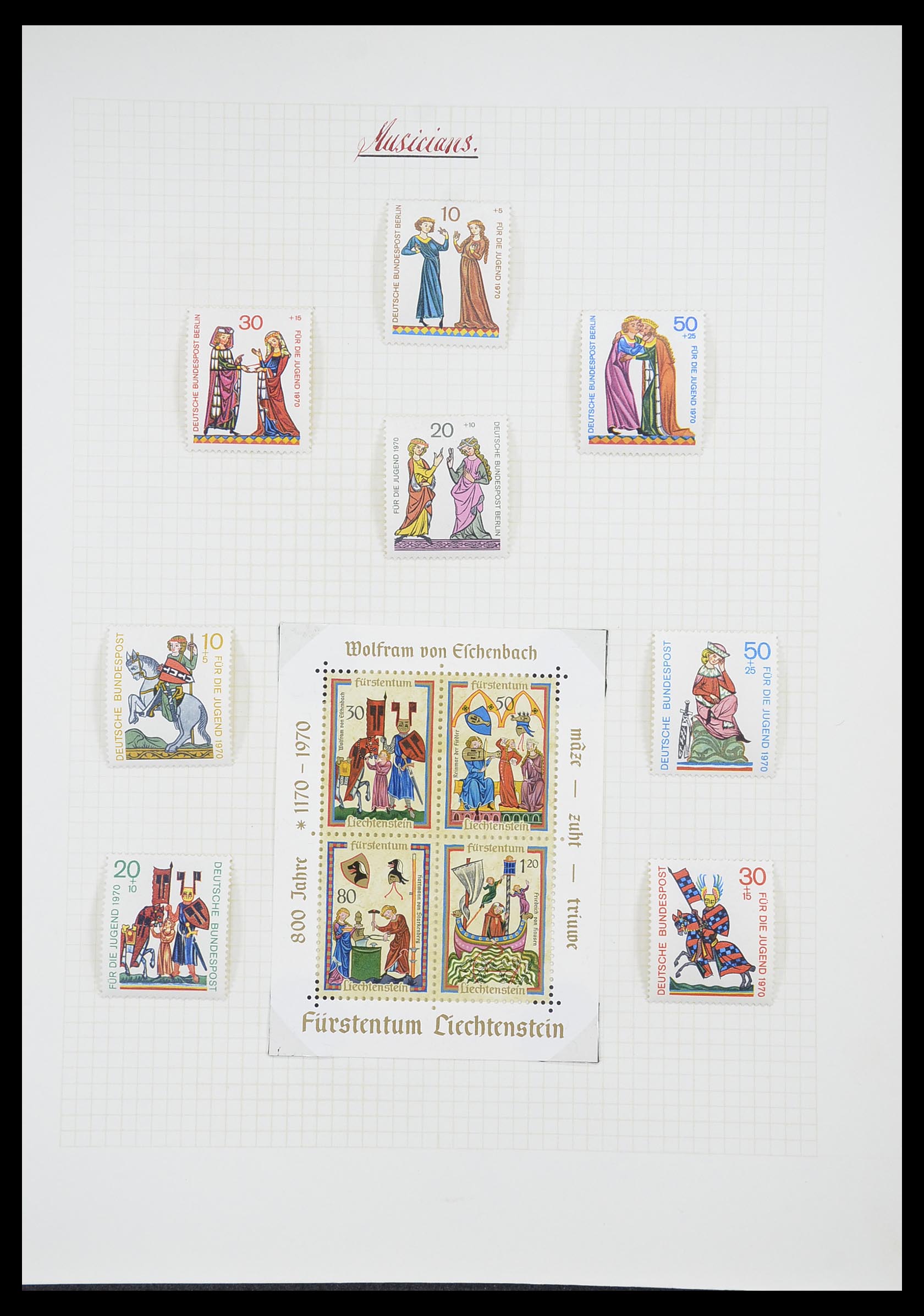 33657 0072 - Postzegelverzameling 33657 Motief Religie 1900-1990.