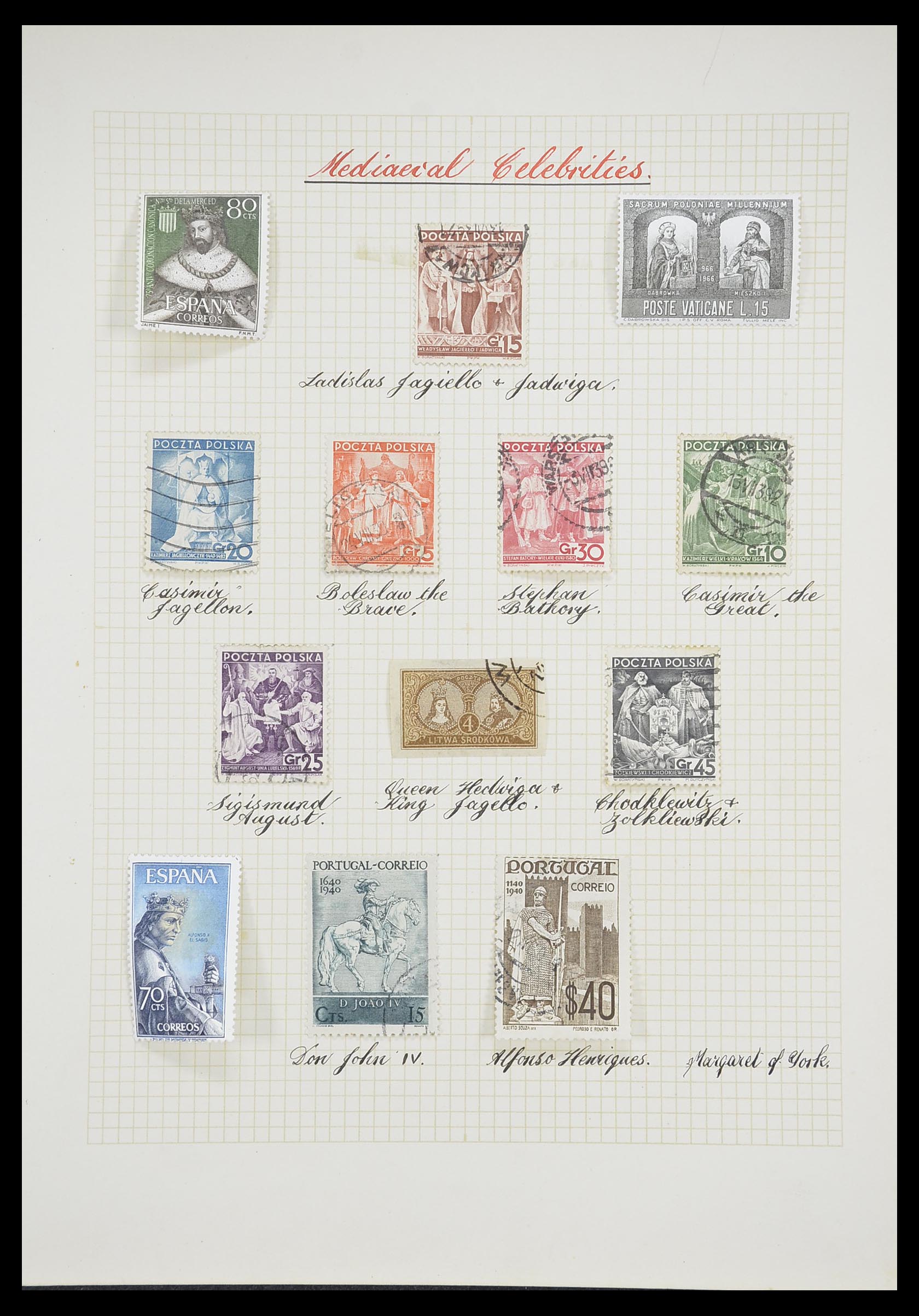 33657 0079 - Postzegelverzameling 33657 Motief Religie 1900-1990.
