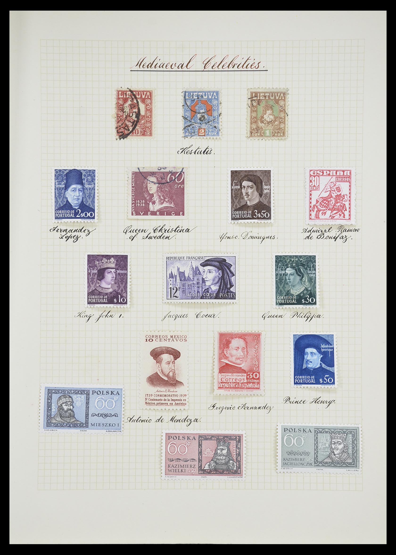 33657 0085 - Postzegelverzameling 33657 Motief Religie 1900-1990.
