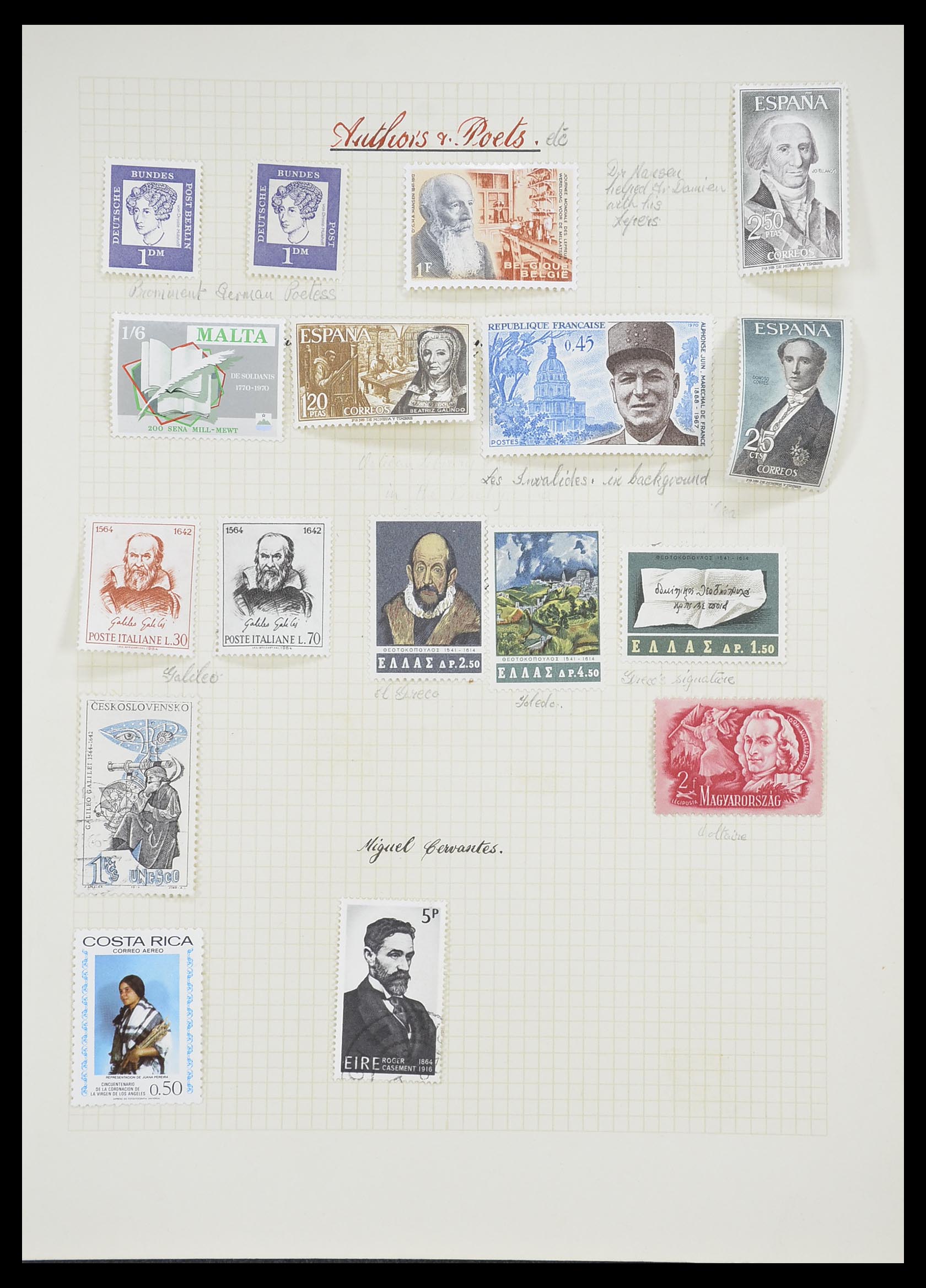 33657 0087 - Postzegelverzameling 33657 Motief Religie 1900-1990.
