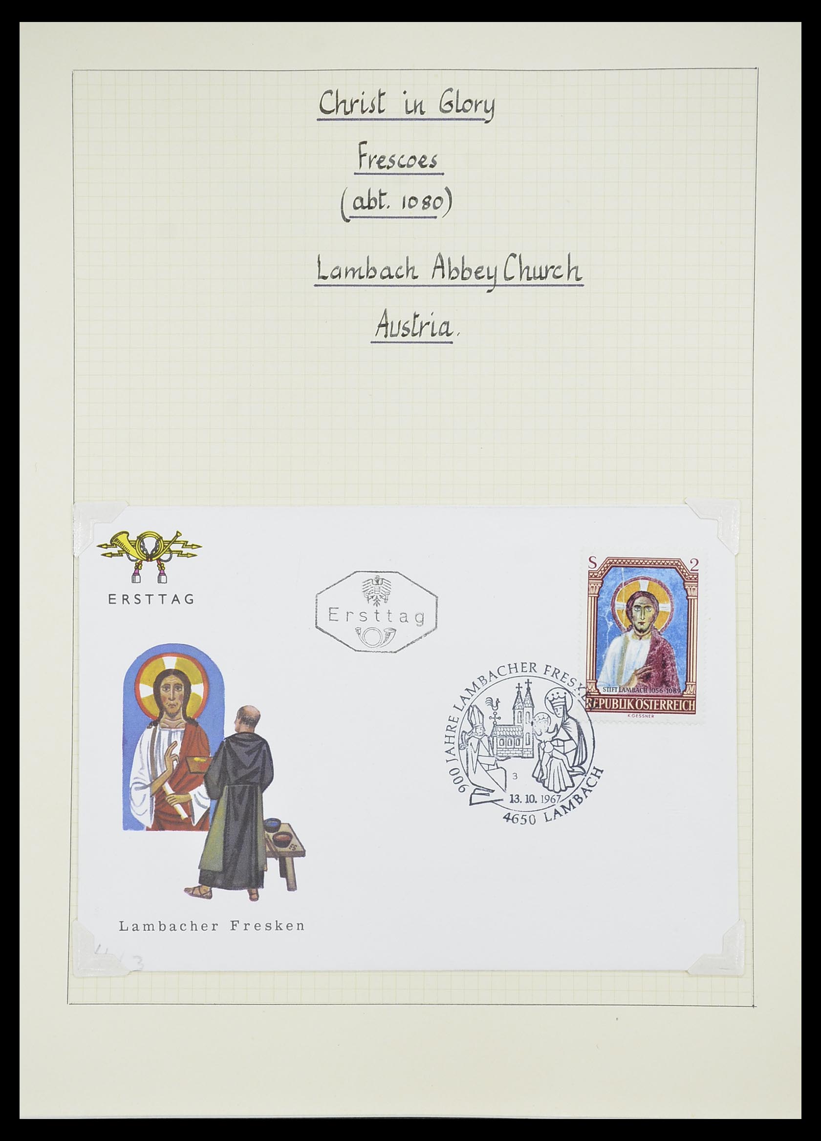33657 0092 - Postzegelverzameling 33657 Motief Religie 1900-1990.