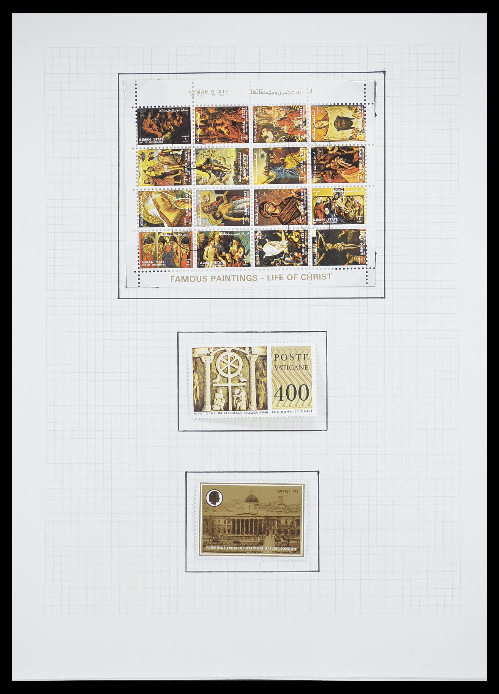 33657 0093 - Postzegelverzameling 33657 Motief Religie 1900-1990.