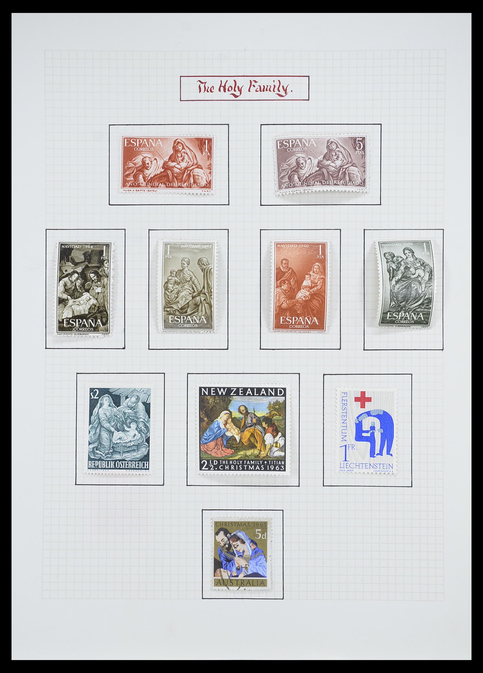 33657 0095 - Postzegelverzameling 33657 Motief Religie 1900-1990.