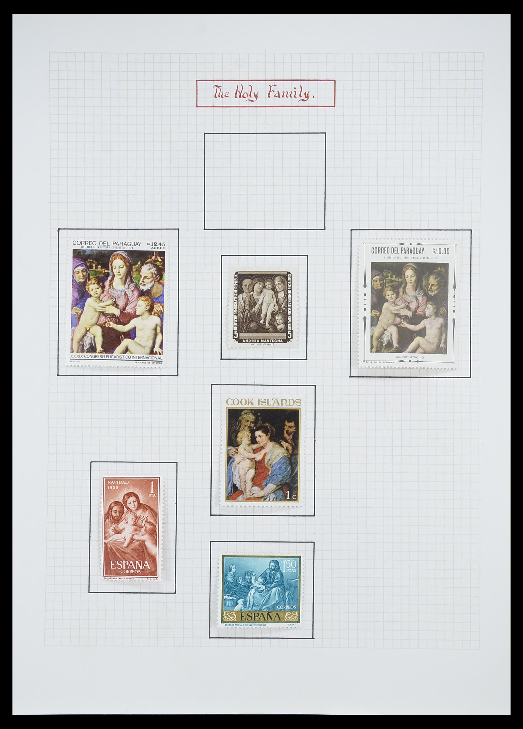 33657 0096 - Postzegelverzameling 33657 Motief Religie 1900-1990.