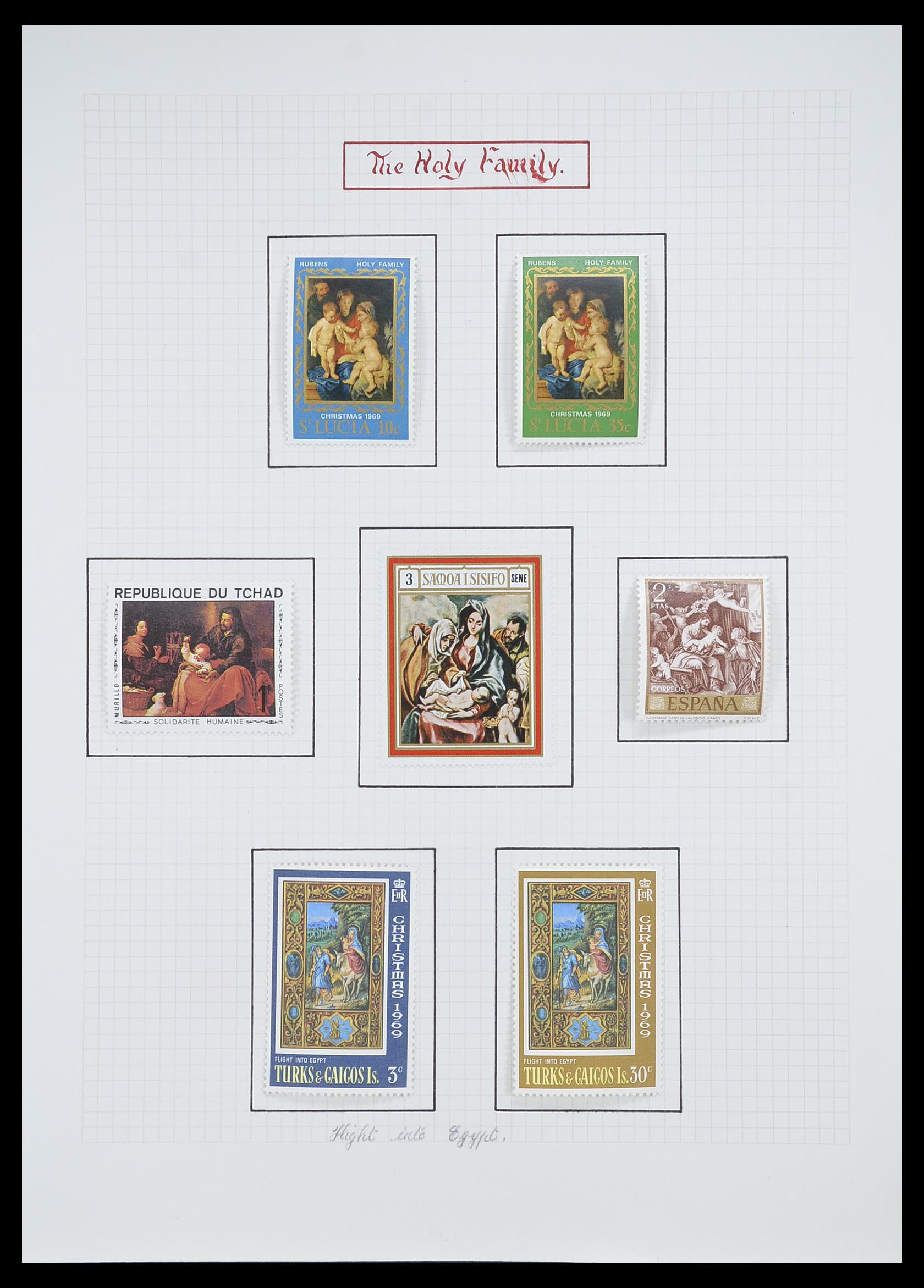 33657 0097 - Postzegelverzameling 33657 Motief Religie 1900-1990.
