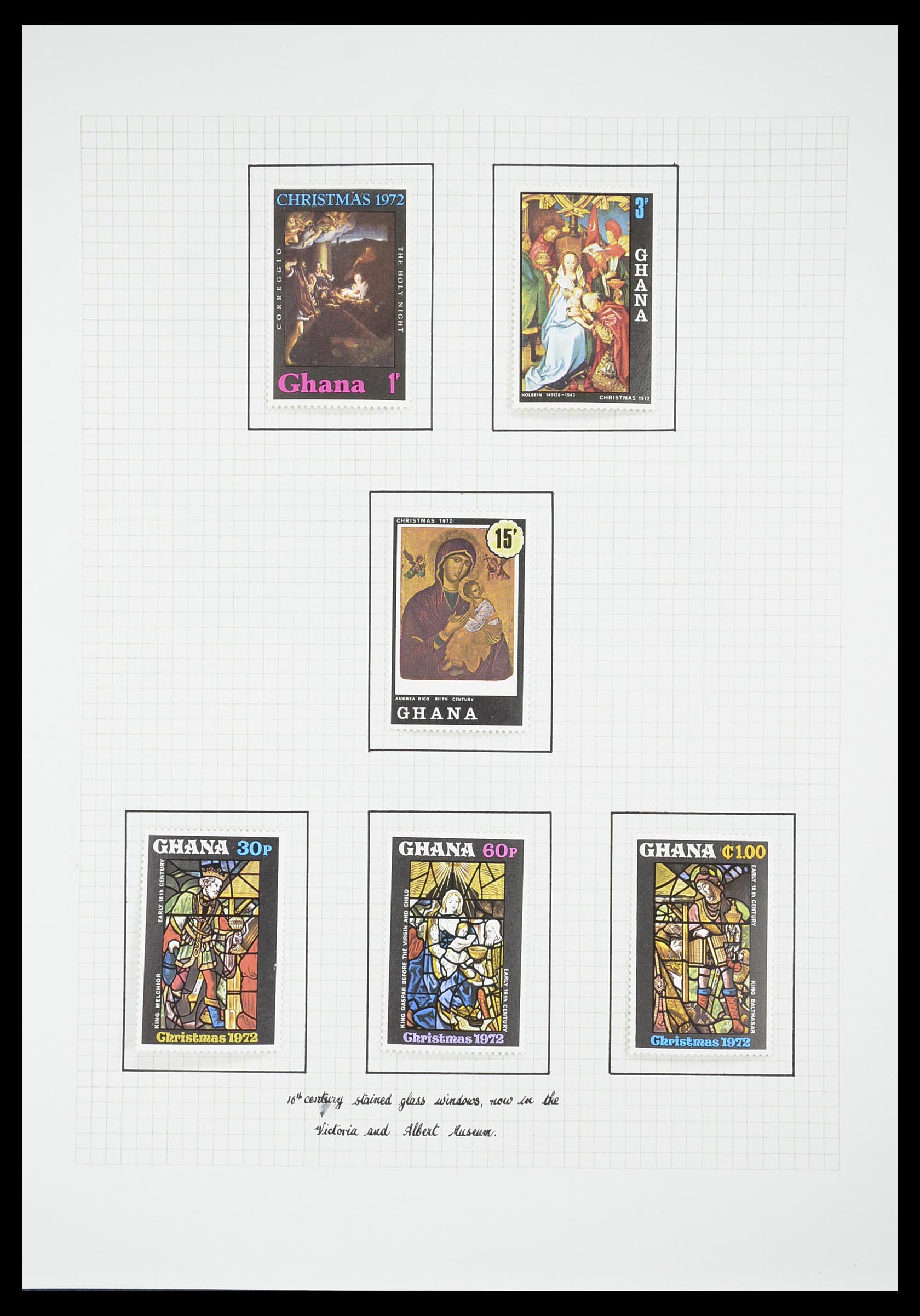 33657 1605 - Postzegelverzameling 33657 Motief Religie 1900-1990.