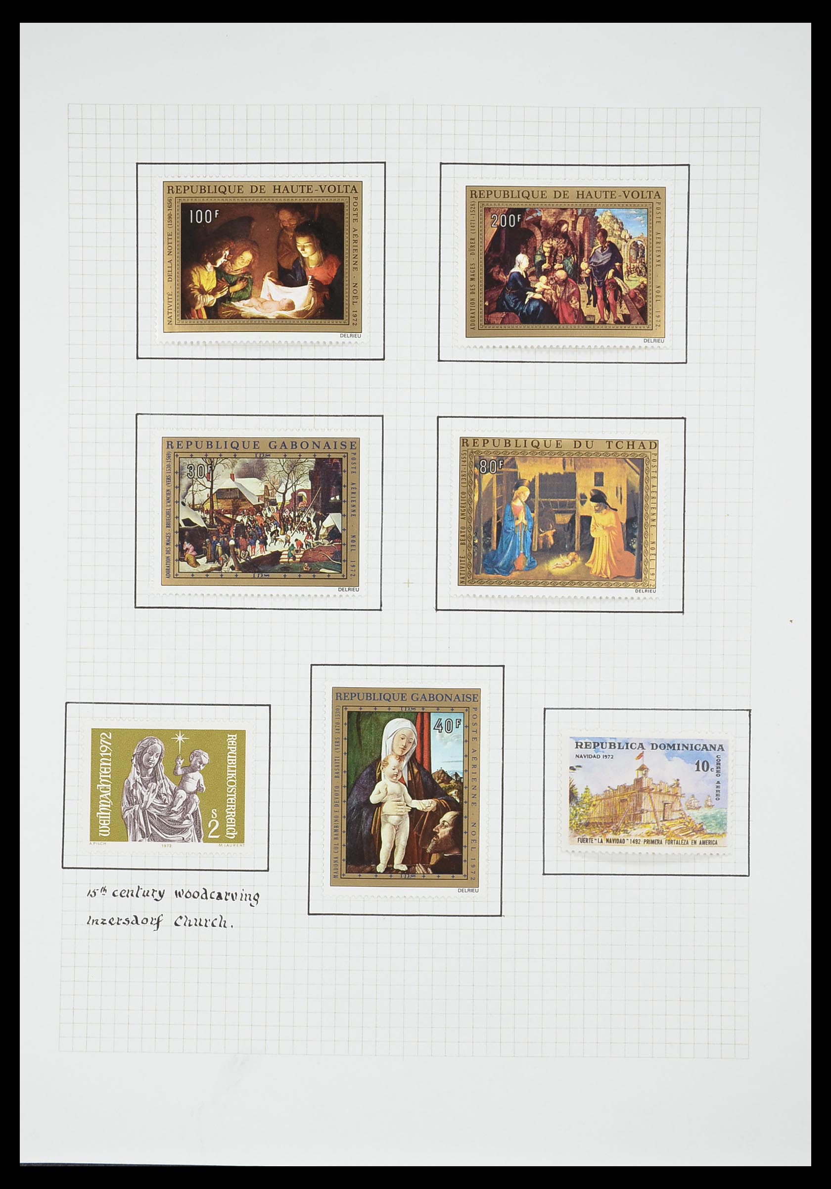 33657 1606 - Postzegelverzameling 33657 Motief Religie 1900-1990.