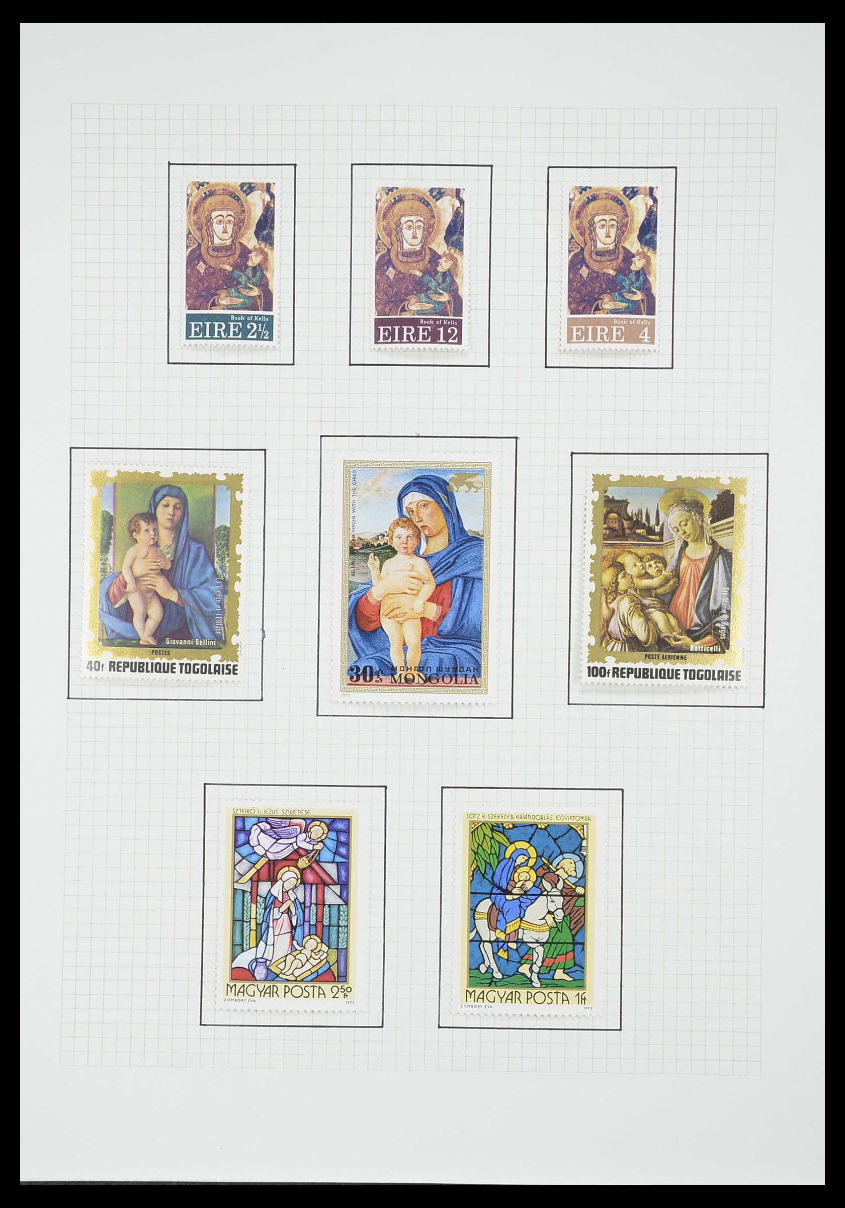 33657 1608 - Postzegelverzameling 33657 Motief Religie 1900-1990.