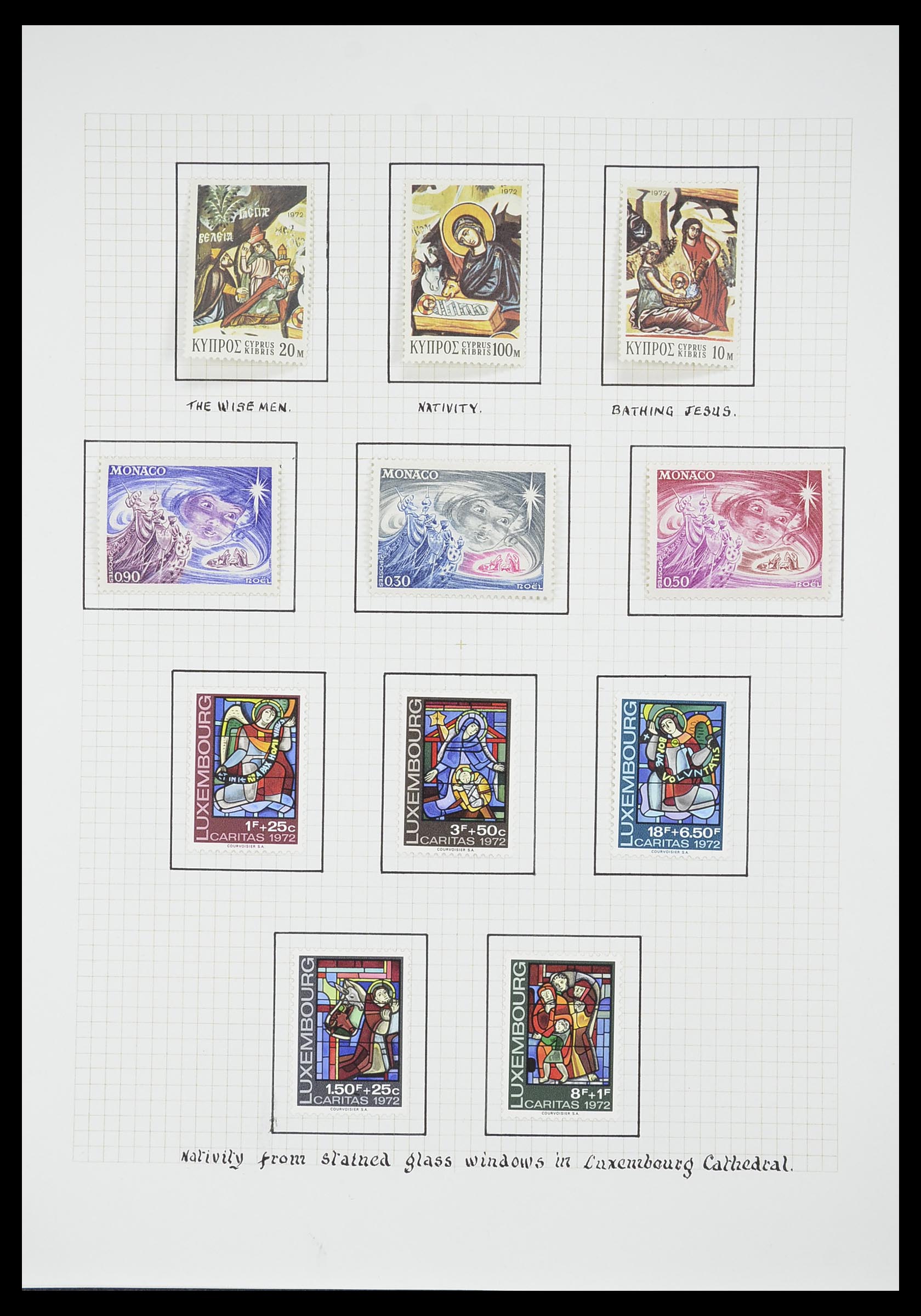 33657 1609 - Postzegelverzameling 33657 Motief Religie 1900-1990.