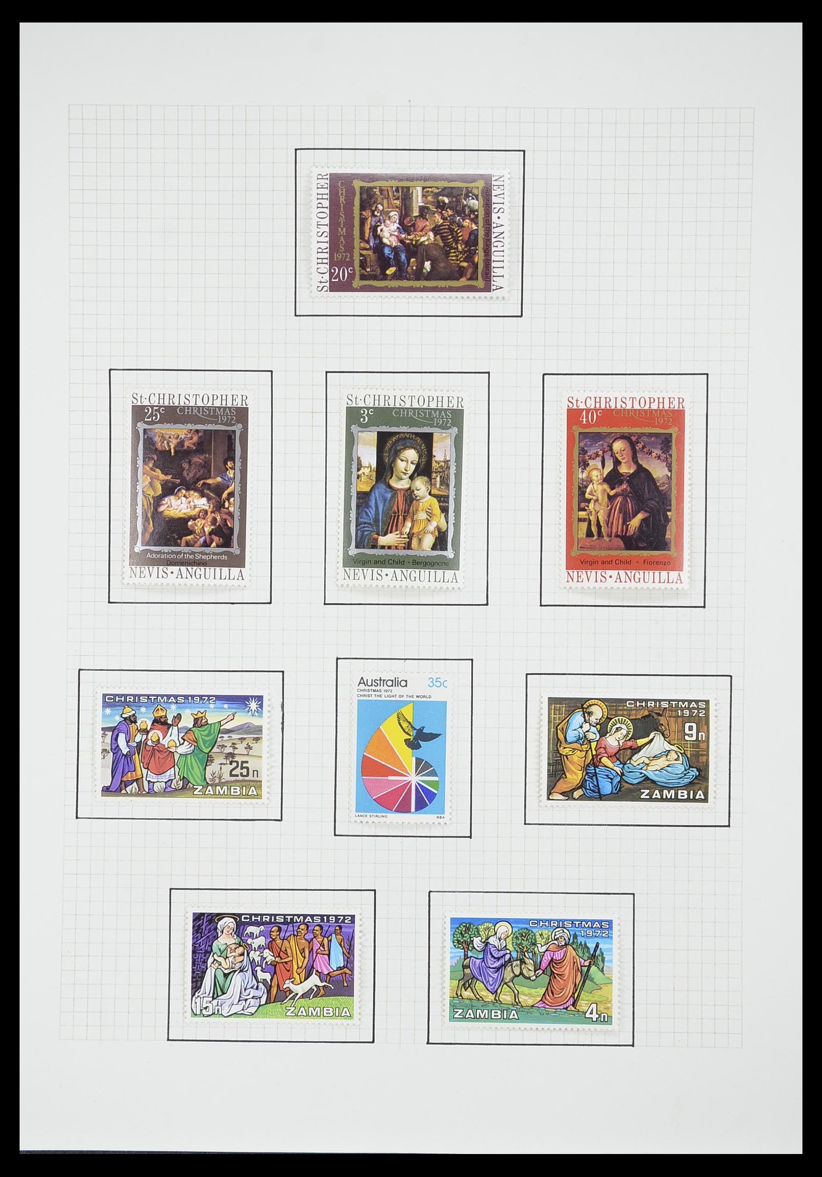 33657 1610 - Postzegelverzameling 33657 Motief Religie 1900-1990.