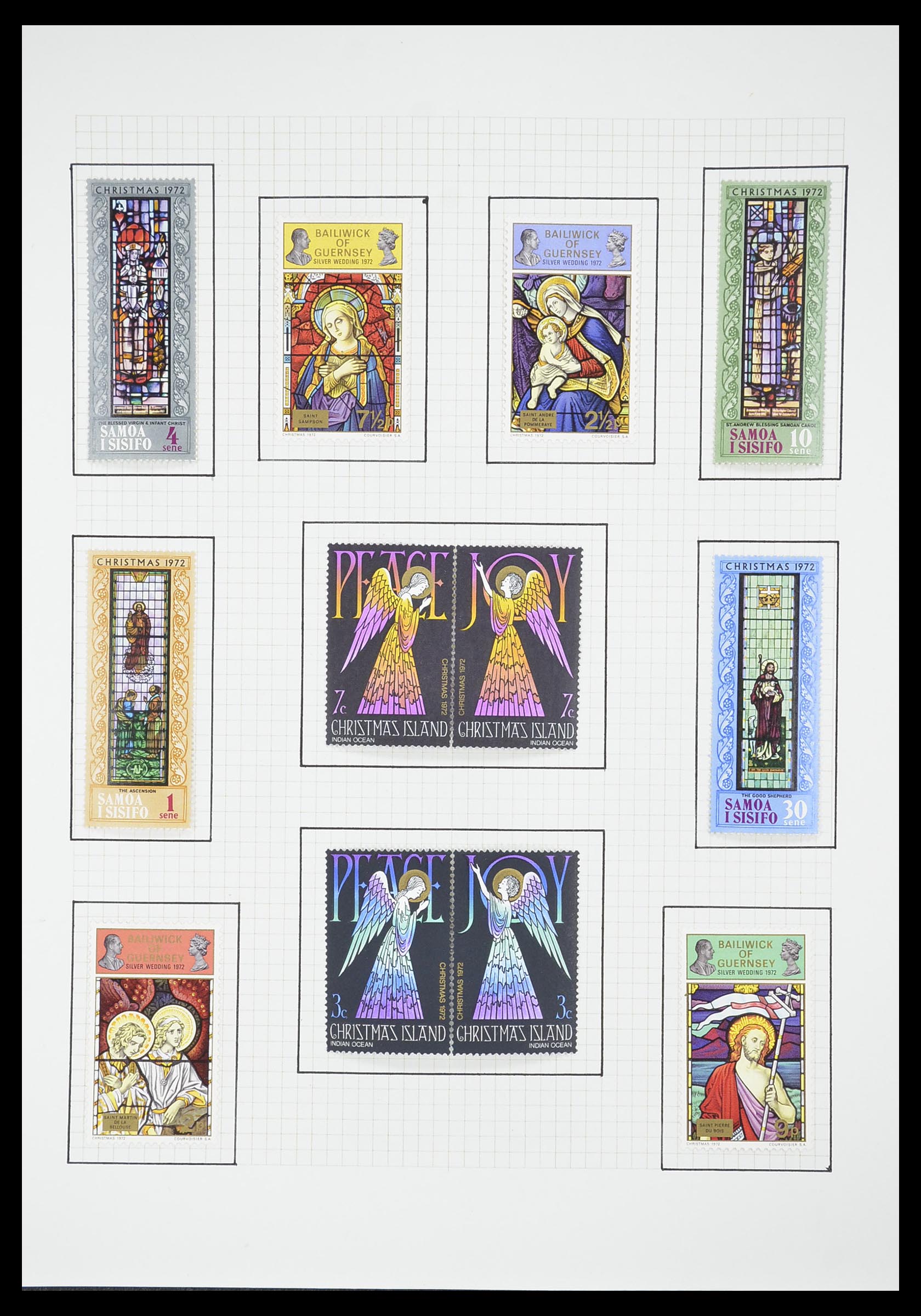 33657 1613 - Postzegelverzameling 33657 Motief Religie 1900-1990.