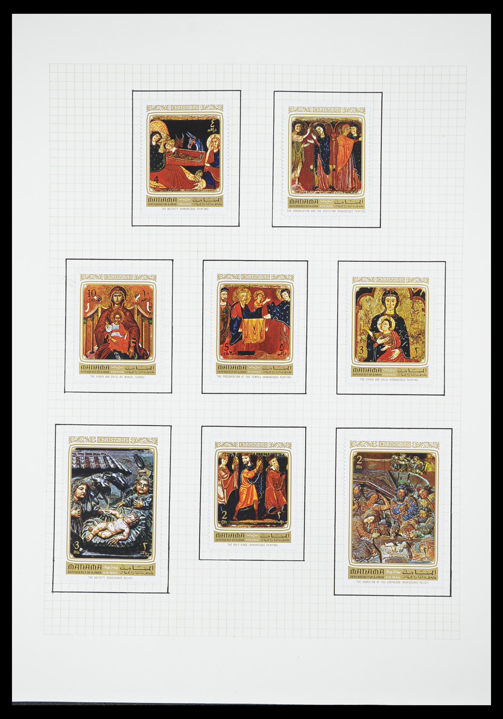 33657 1617 - Postzegelverzameling 33657 Motief Religie 1900-1990.