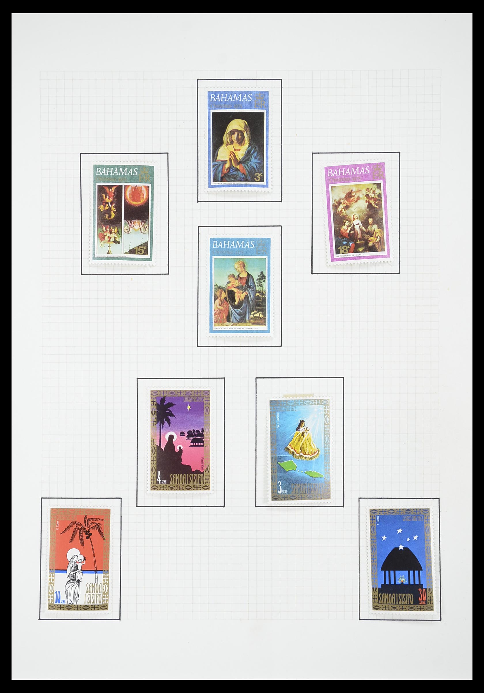 33657 1620 - Postzegelverzameling 33657 Motief Religie 1900-1990.