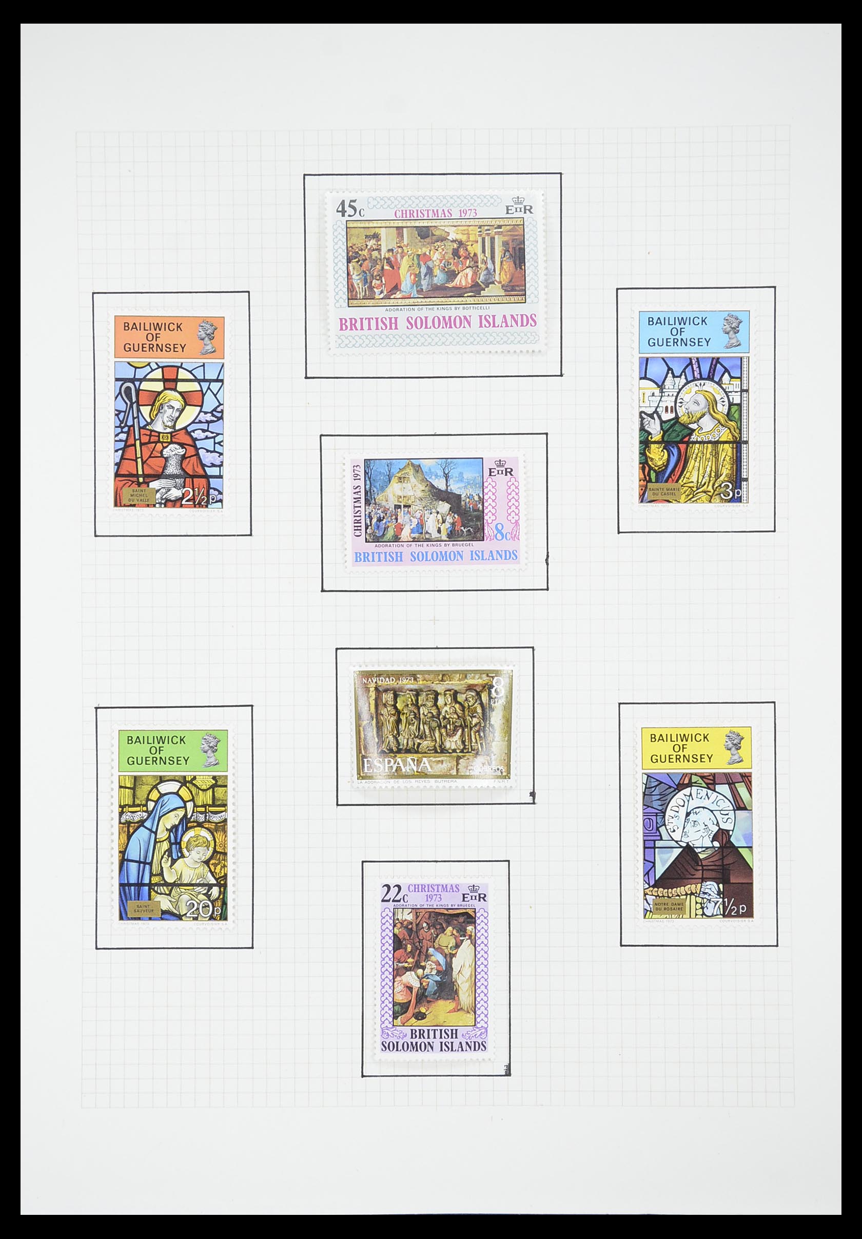 33657 1621 - Postzegelverzameling 33657 Motief Religie 1900-1990.