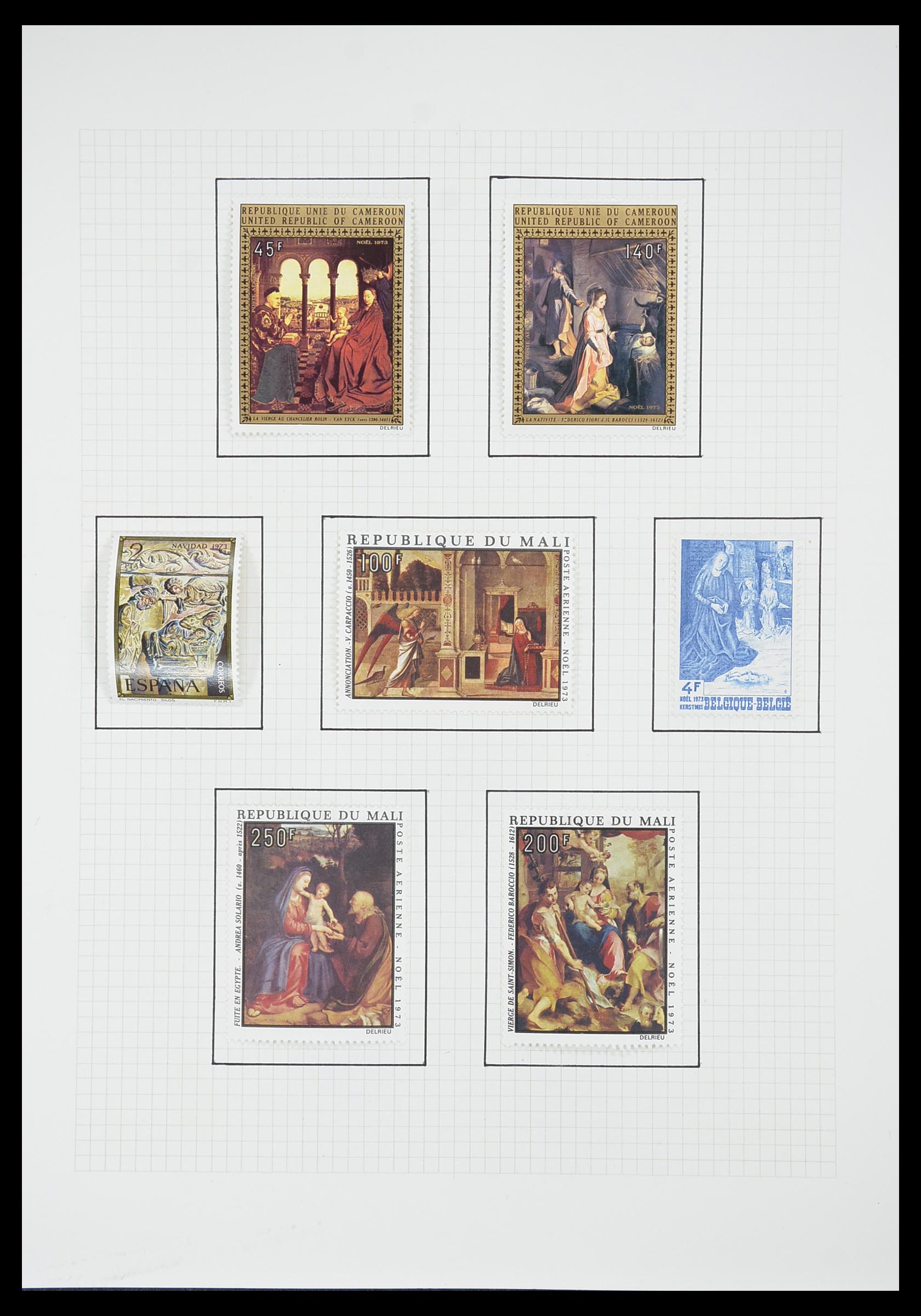 33657 1622 - Postzegelverzameling 33657 Motief Religie 1900-1990.
