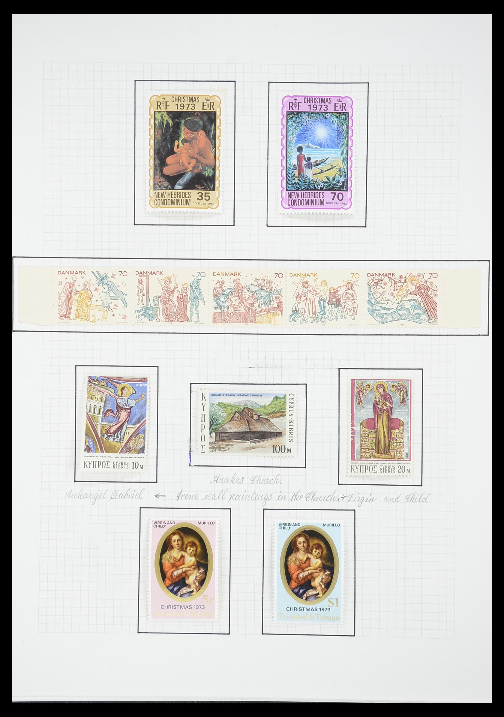33657 1623 - Postzegelverzameling 33657 Motief Religie 1900-1990.