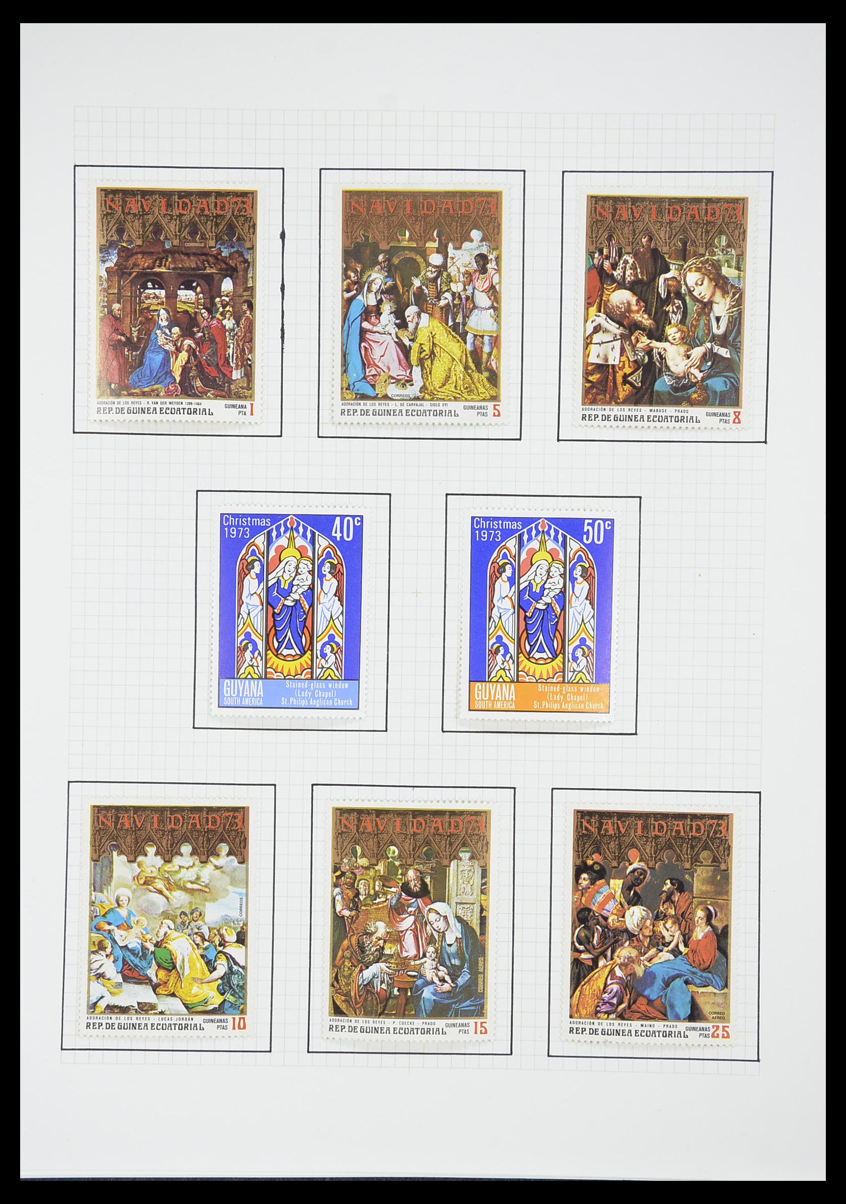 33657 1625 - Postzegelverzameling 33657 Motief Religie 1900-1990.