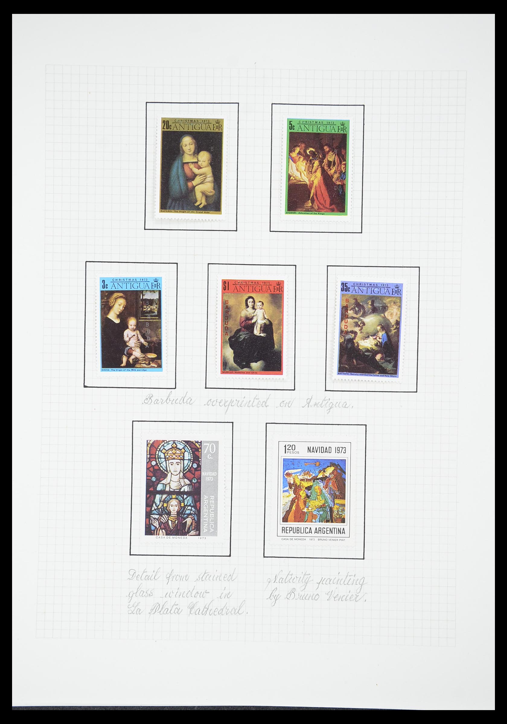 33657 1627 - Postzegelverzameling 33657 Motief Religie 1900-1990.