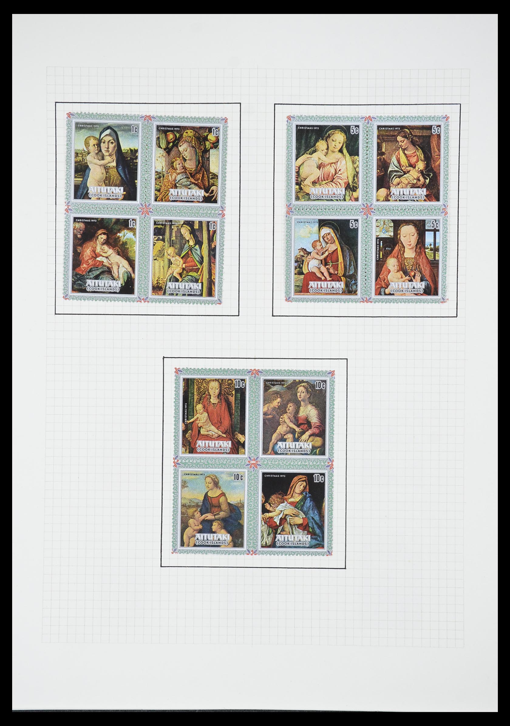 33657 1628 - Postzegelverzameling 33657 Motief Religie 1900-1990.