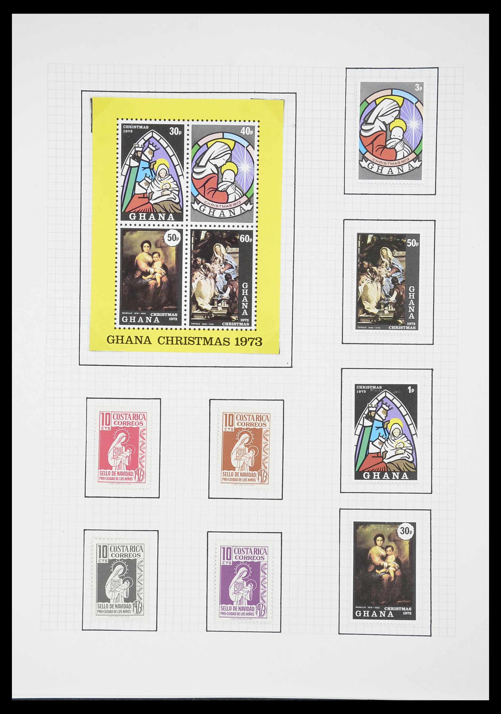 33657 1629 - Postzegelverzameling 33657 Motief Religie 1900-1990.