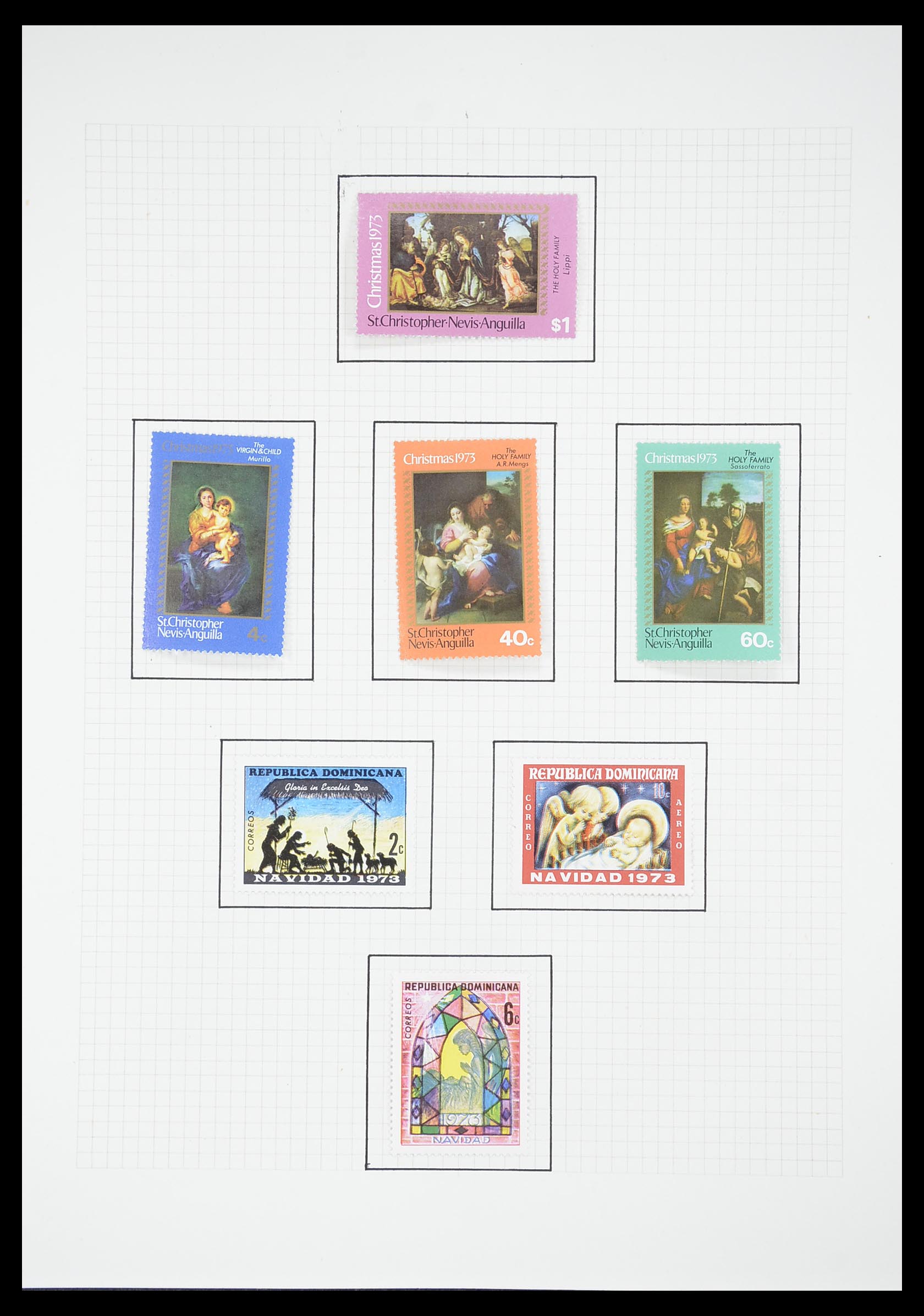 33657 1631 - Postzegelverzameling 33657 Motief Religie 1900-1990.