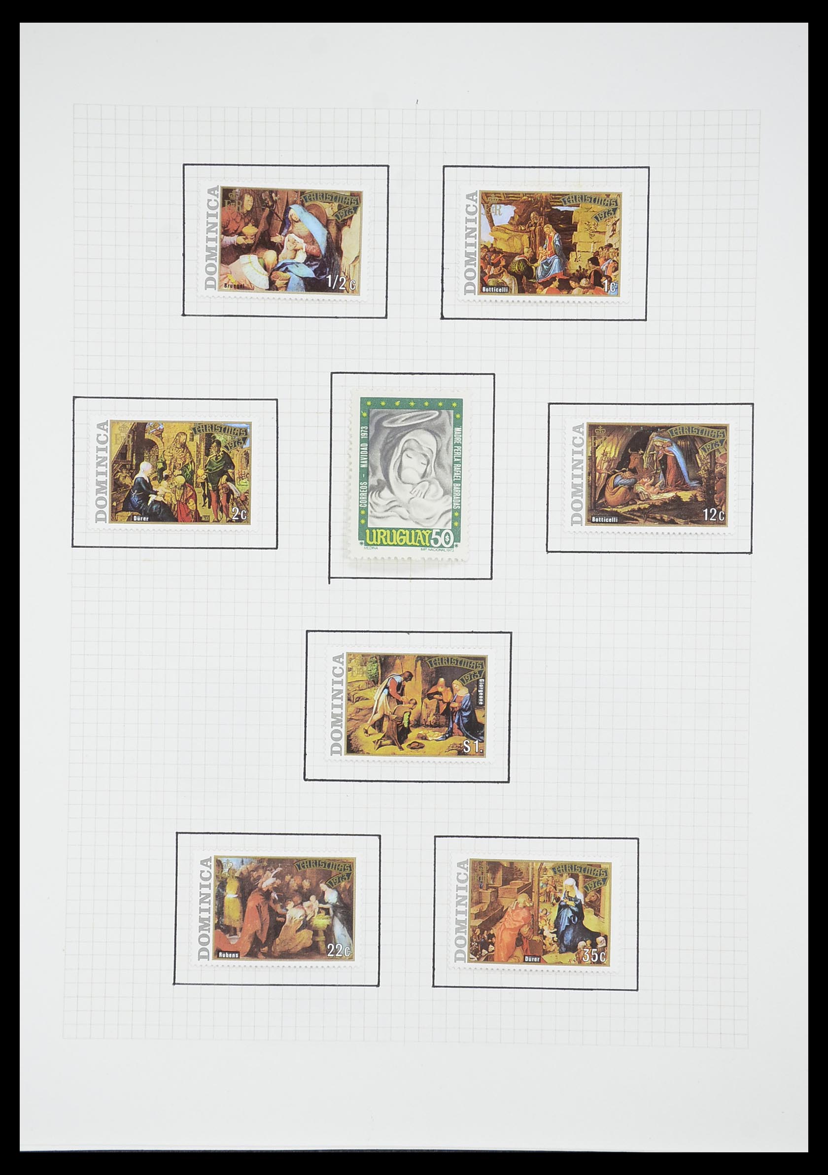 33657 1632 - Postzegelverzameling 33657 Motief Religie 1900-1990.
