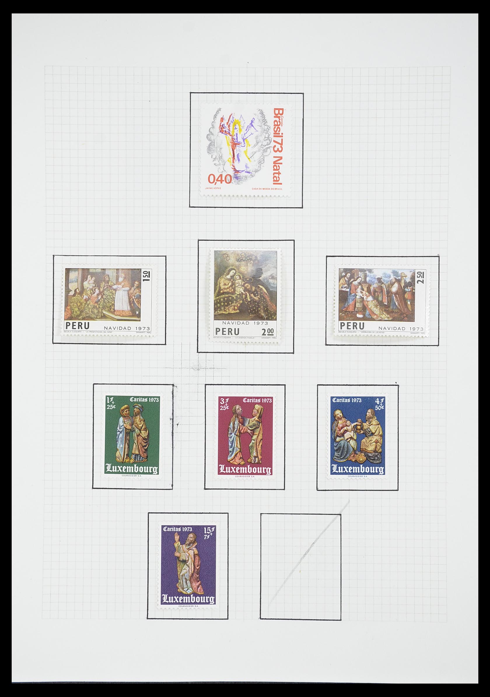 33657 1633 - Postzegelverzameling 33657 Motief Religie 1900-1990.