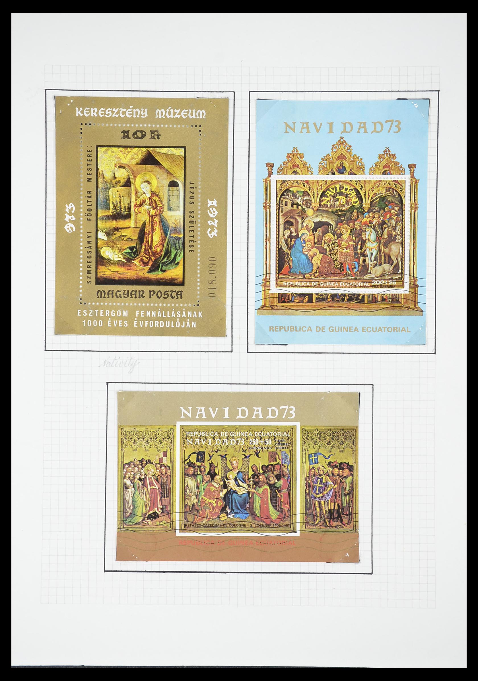 33657 1635 - Postzegelverzameling 33657 Motief Religie 1900-1990.