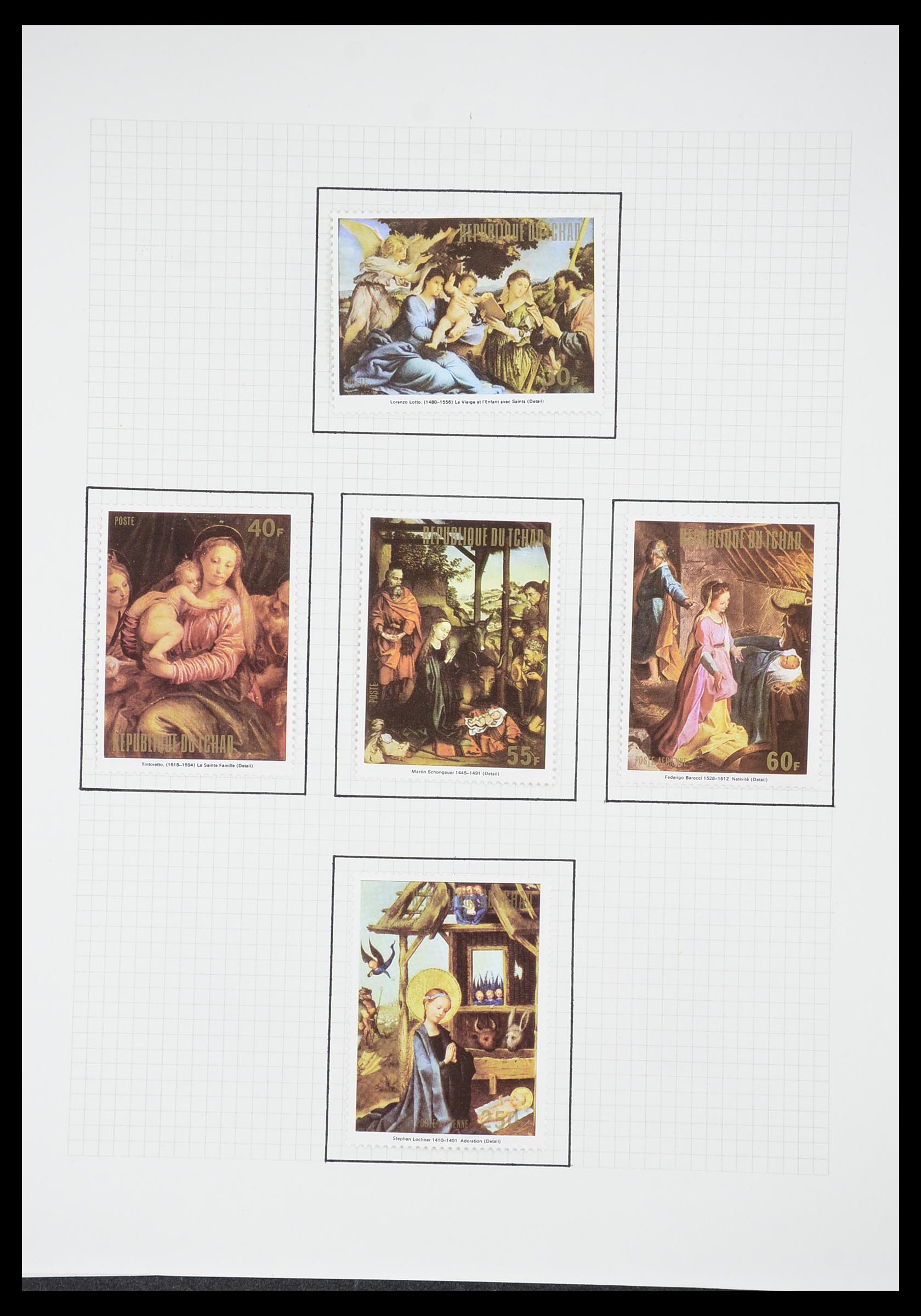 33657 1636 - Postzegelverzameling 33657 Motief Religie 1900-1990.