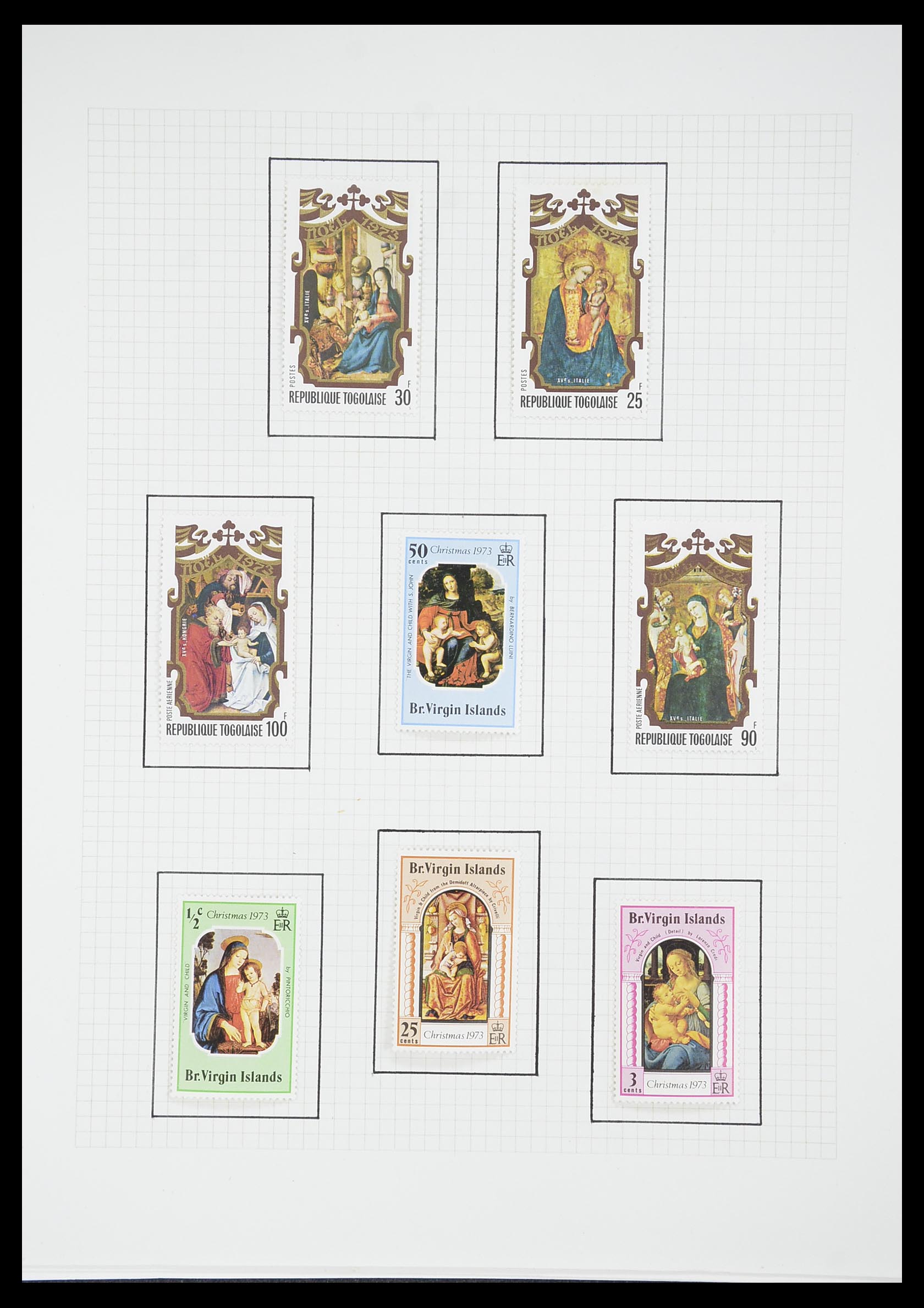 33657 1637 - Postzegelverzameling 33657 Motief Religie 1900-1990.