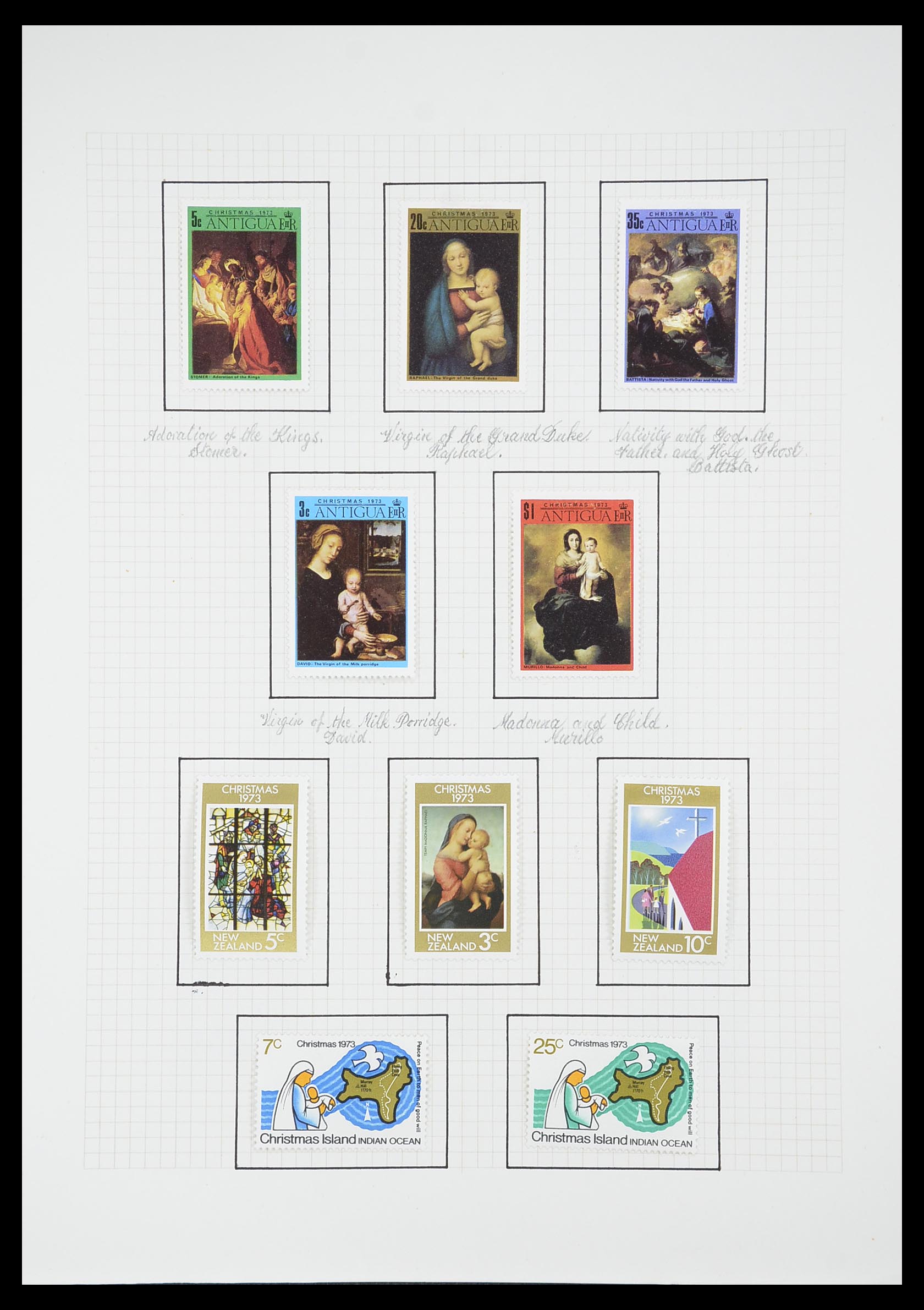 33657 1642 - Postzegelverzameling 33657 Motief Religie 1900-1990.