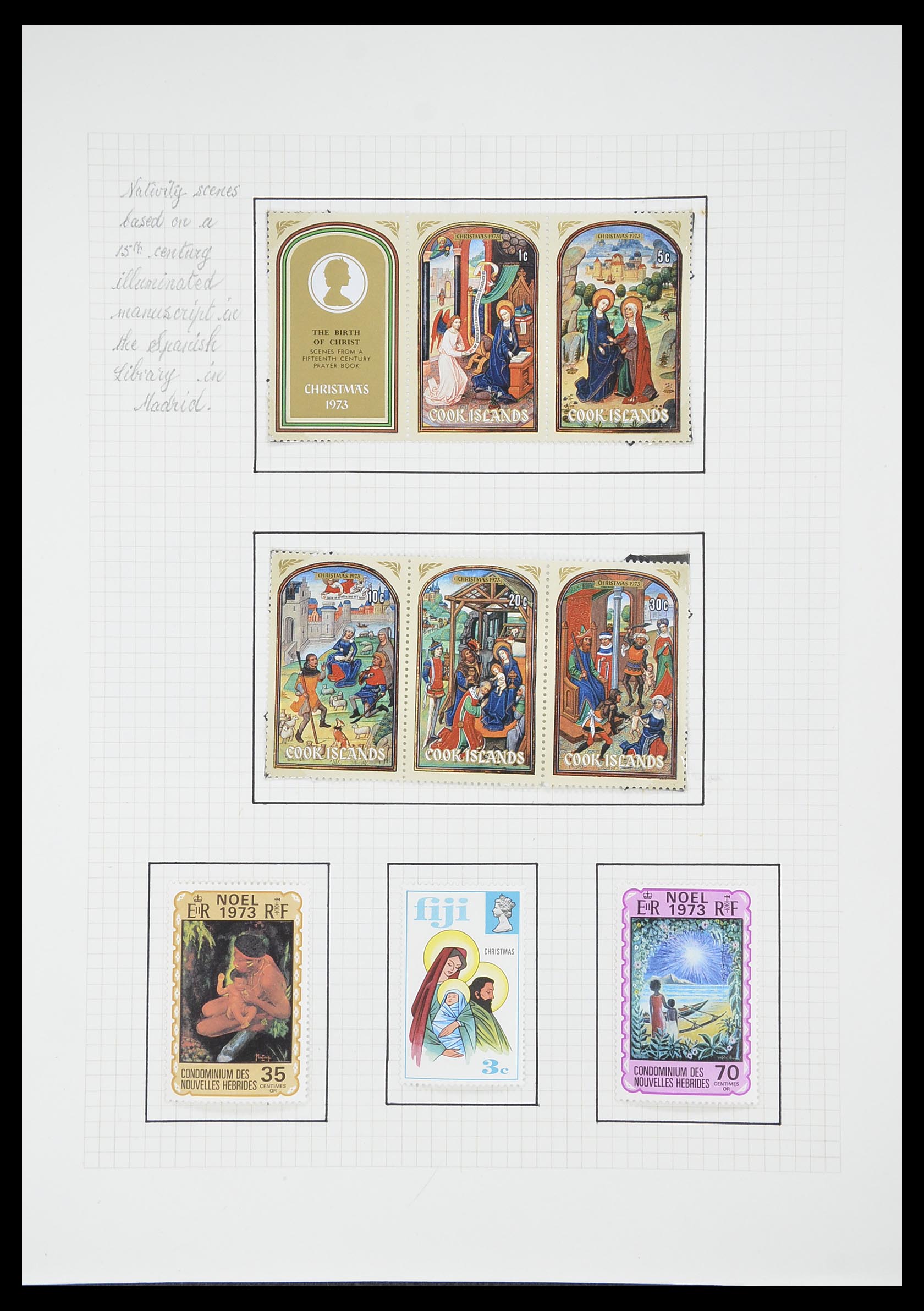 33657 1643 - Postzegelverzameling 33657 Motief Religie 1900-1990.