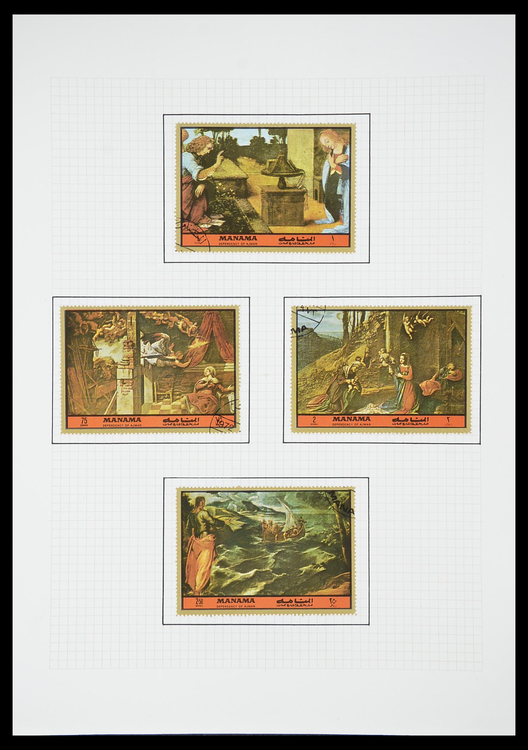33657 1644 - Postzegelverzameling 33657 Motief Religie 1900-1990.