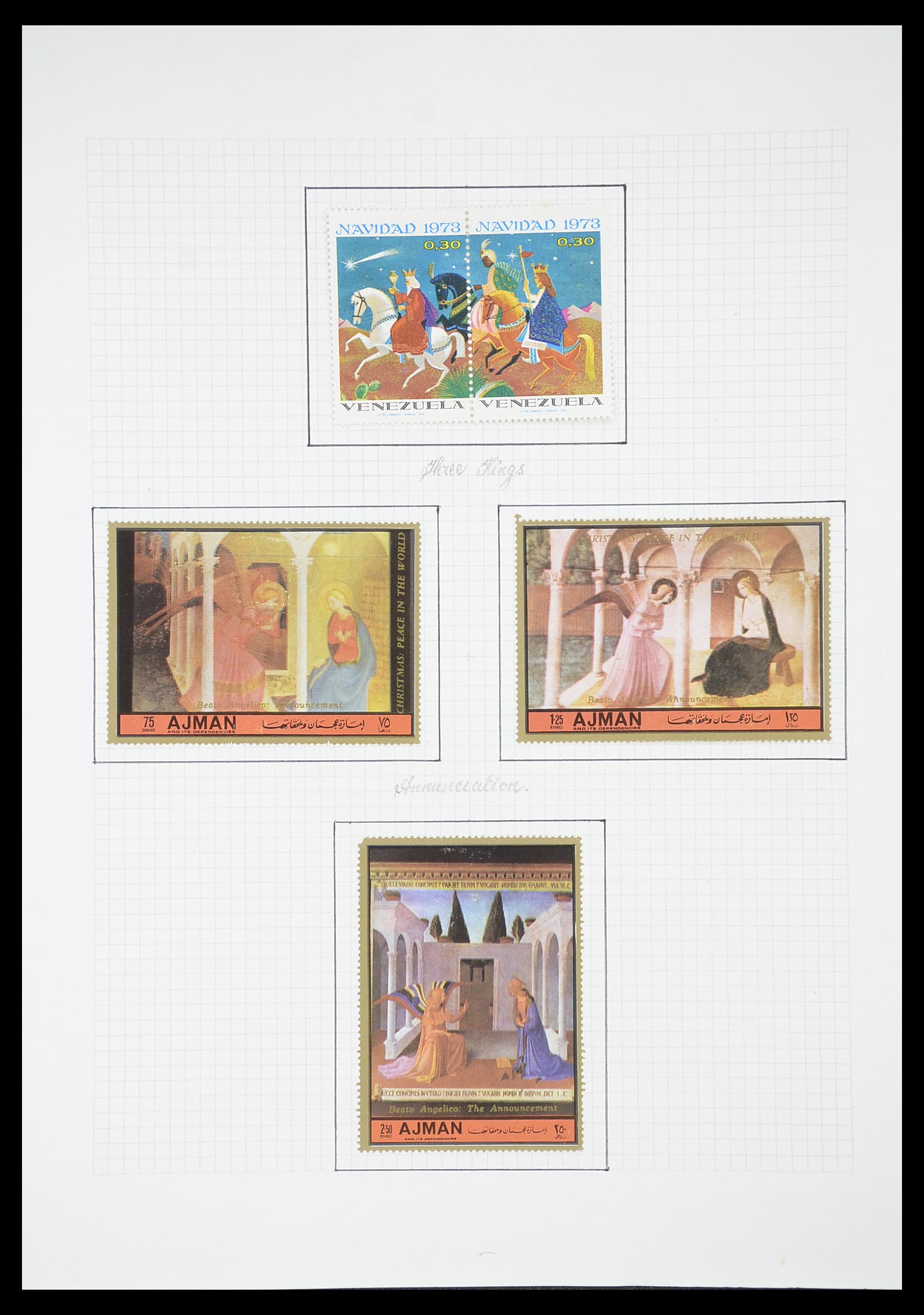 33657 1645 - Postzegelverzameling 33657 Motief Religie 1900-1990.