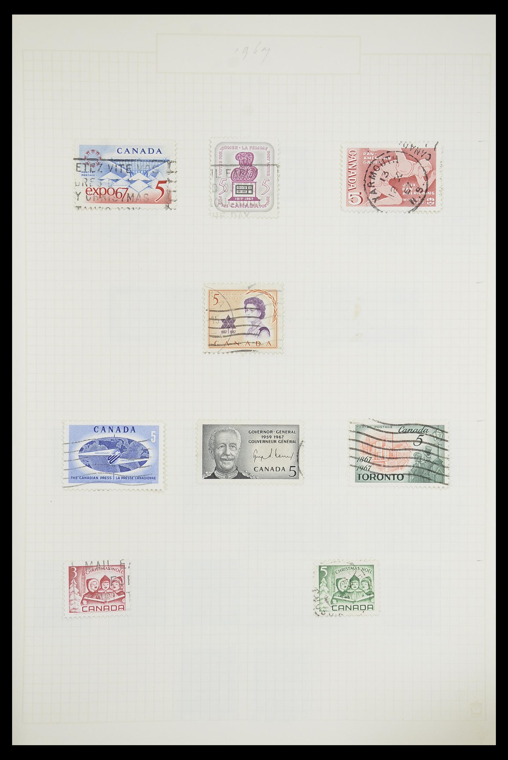 33660 0032 - Postzegelverzameling 33660 Canada 1859-2003.